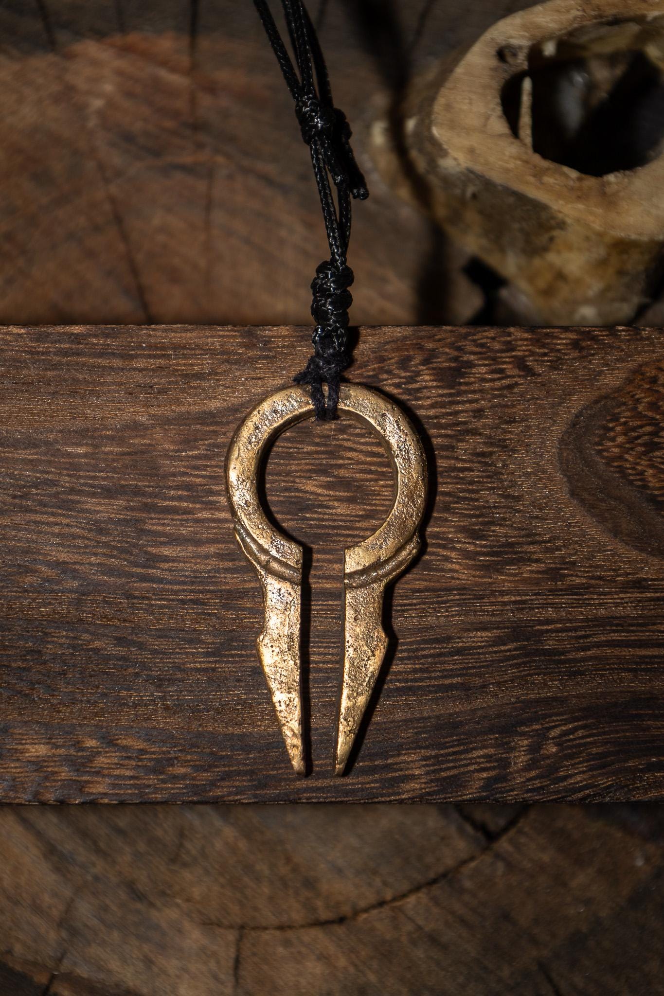 Aether - Handmade Bronze Artifact, Dark Fantasy Talisman, Pendant, Ward