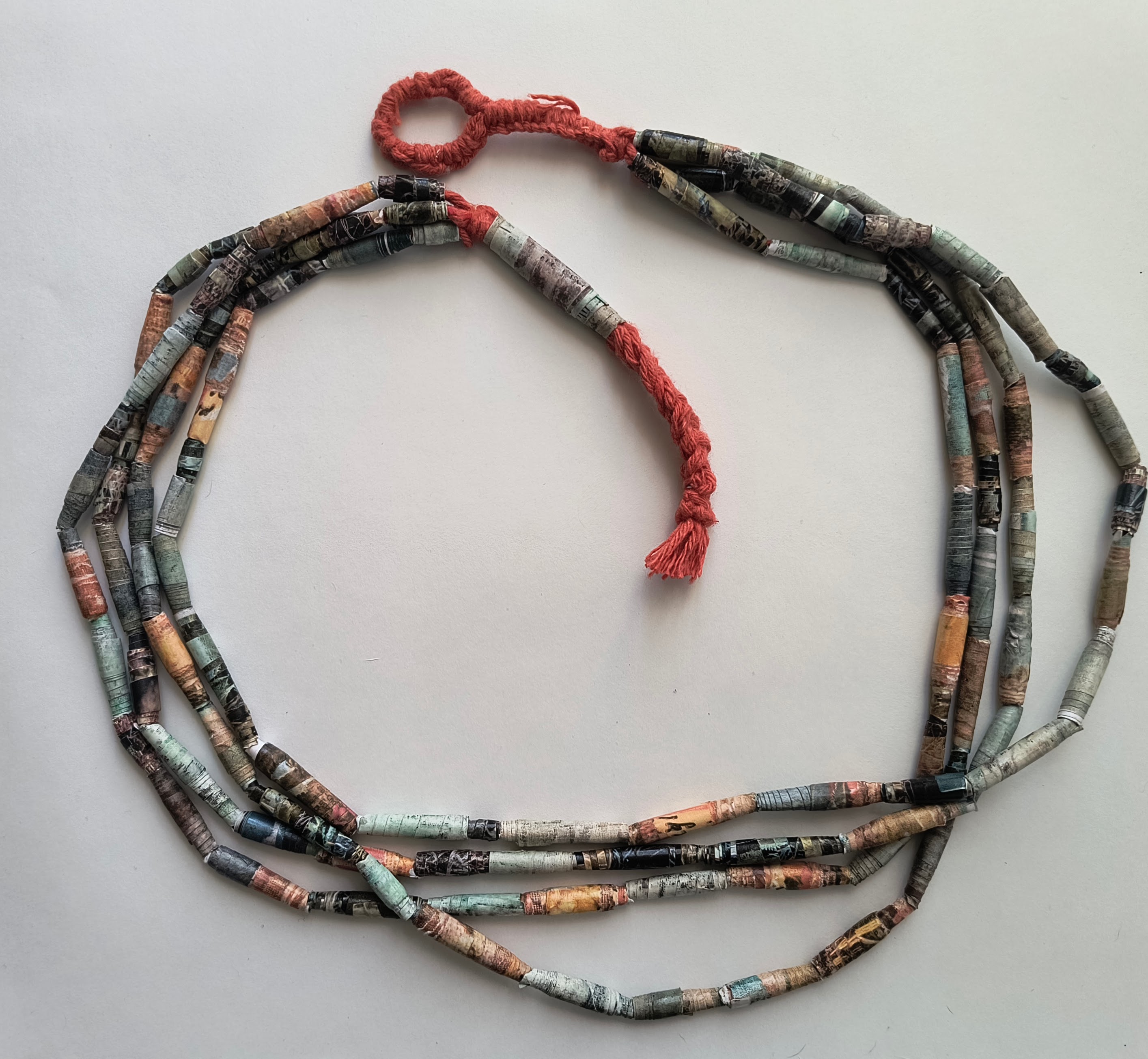 Necklace multi coloured, four strings, photo 2
