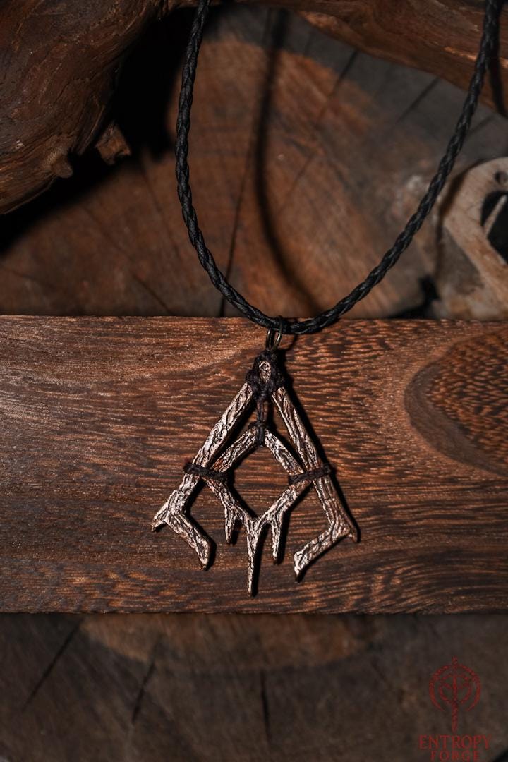 Bronze Witch Talisman “Entropy”, Occult Protective Ward Pendant, Dark Fantasy Relic