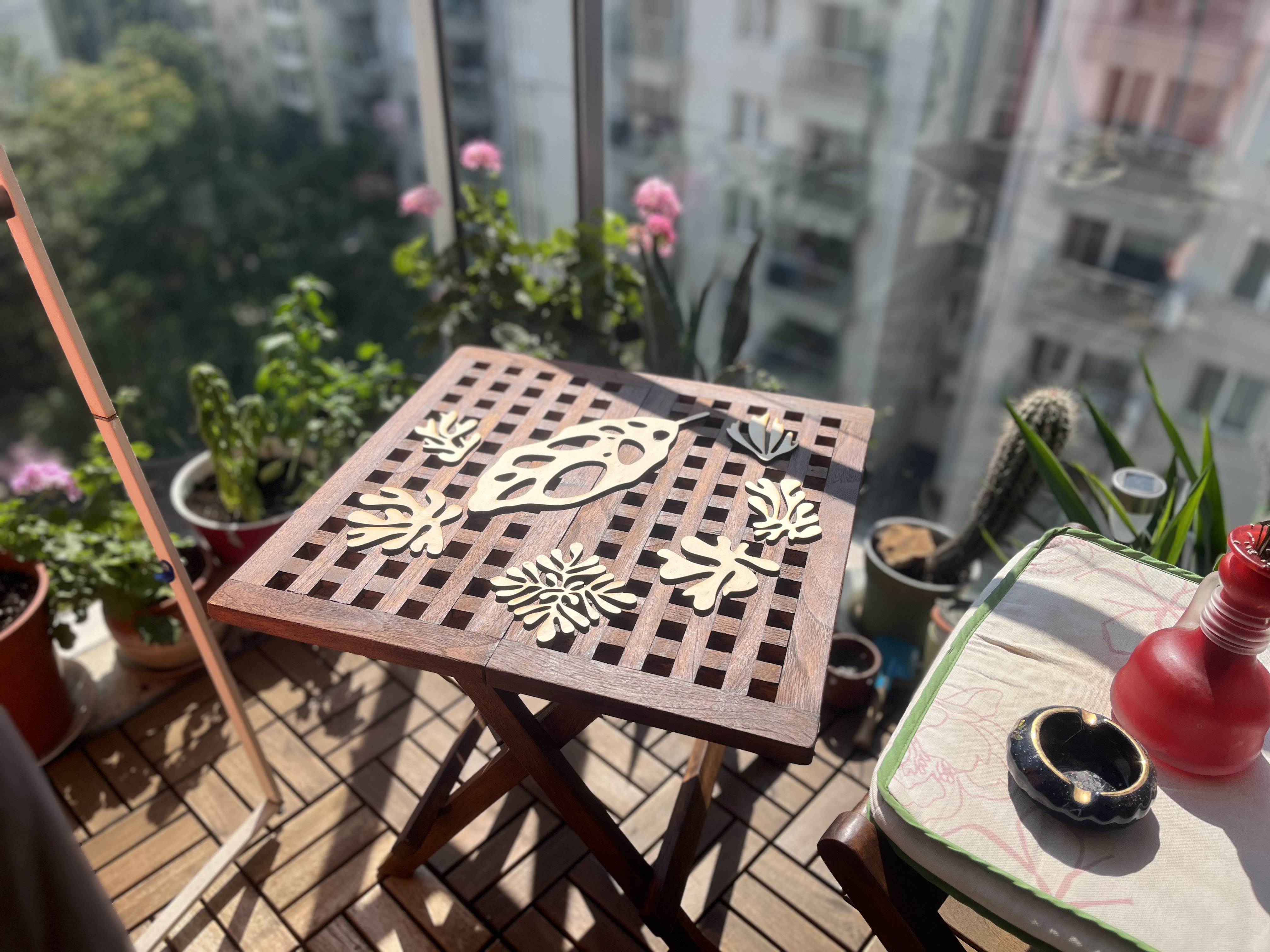 Woden Seaweed & Monsterra Coaster Set, photo 4