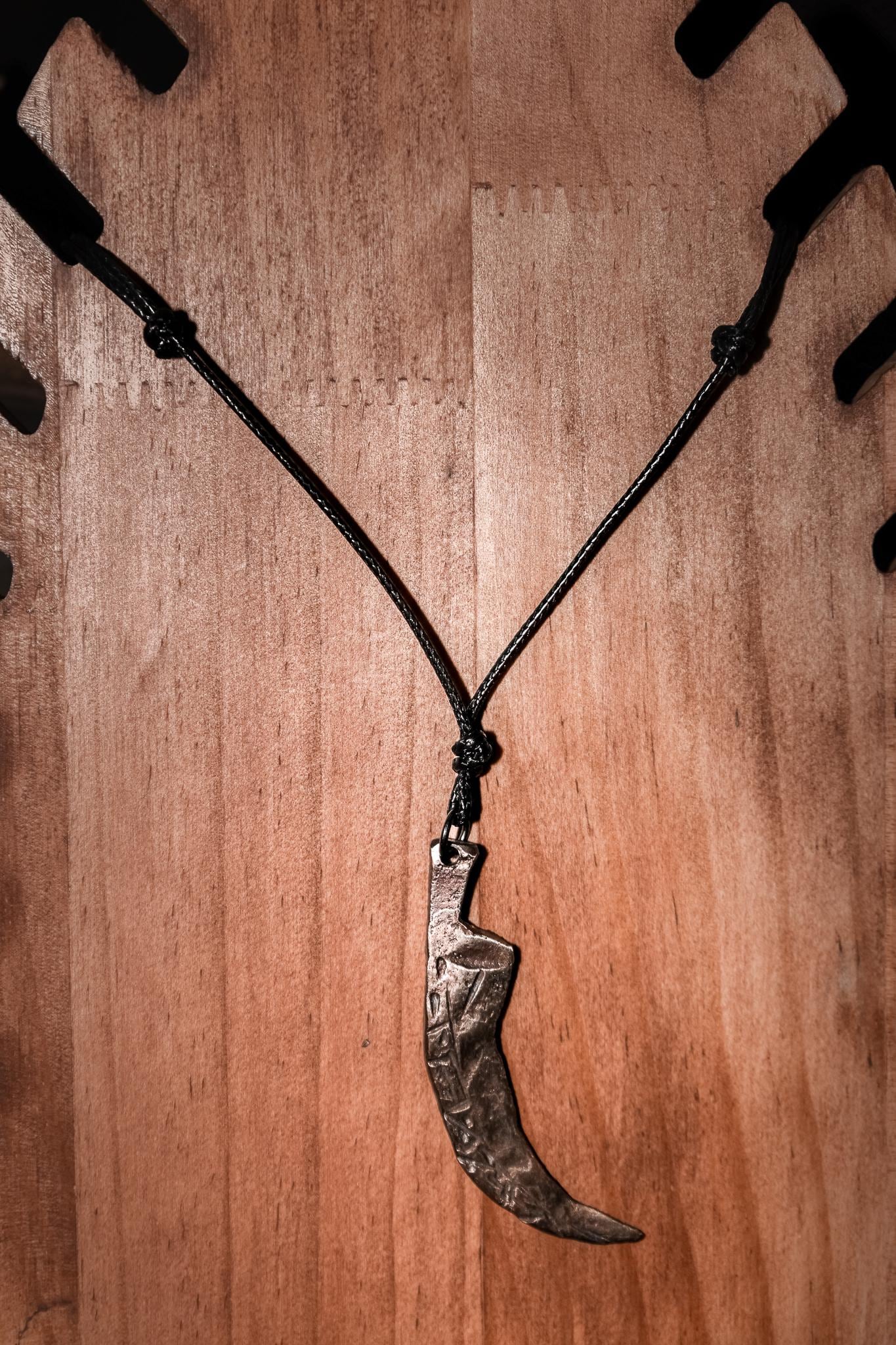 Talon Bronze Pendant, Hand Forged from Steel - Cast in Bronze, Dark Fantasy Talisman, photo 6