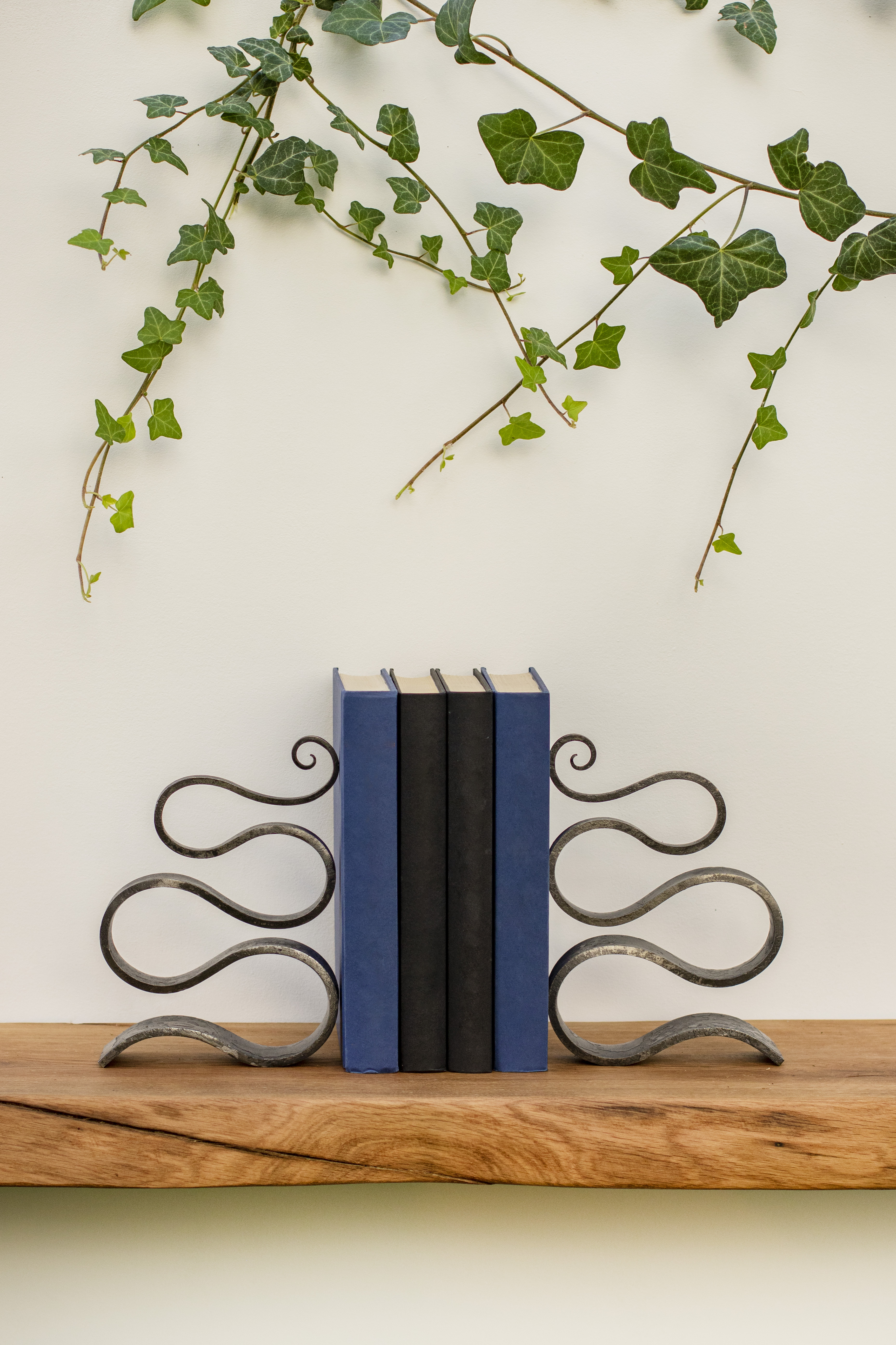 Hand forged wrought iron decorative bookends