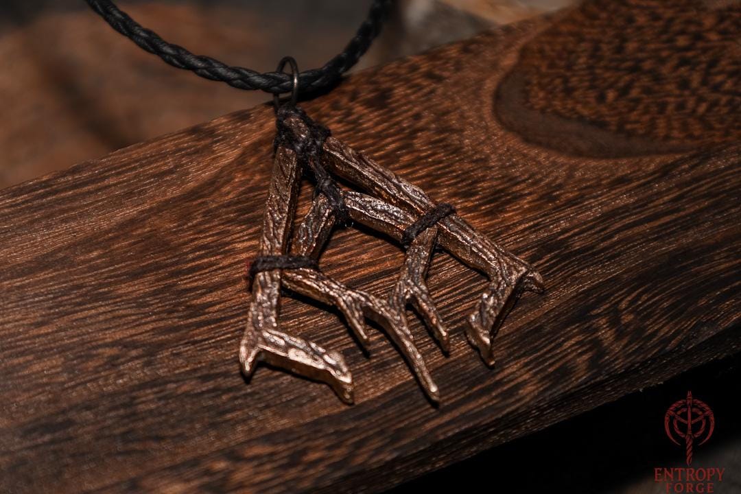 Bronze Witch Talisman “Entropy”, Occult Protective Ward Pendant, Dark Fantasy Relic, photo 4