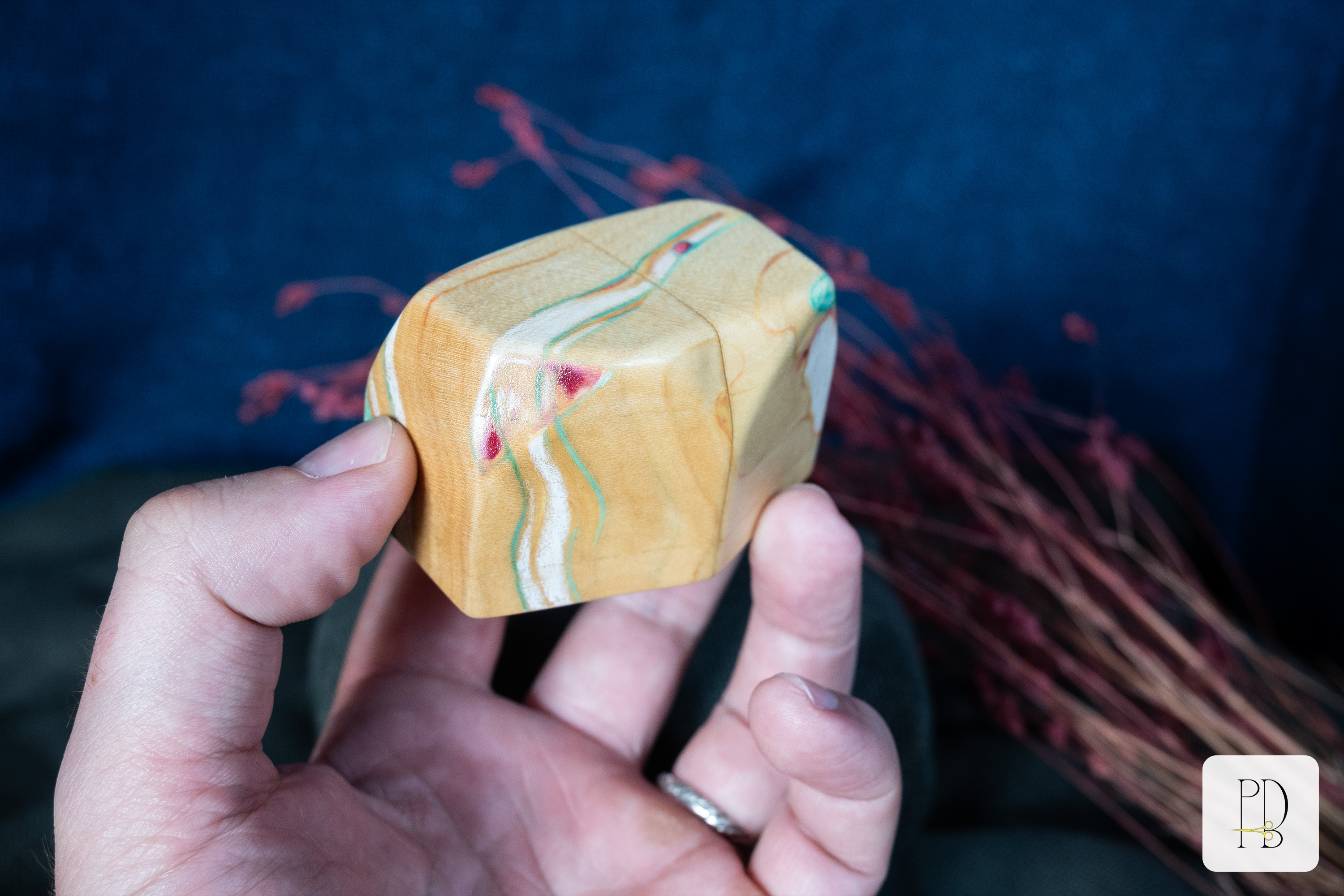 Painted maple jewelry box with hidden compartment for all the small things, photo 6