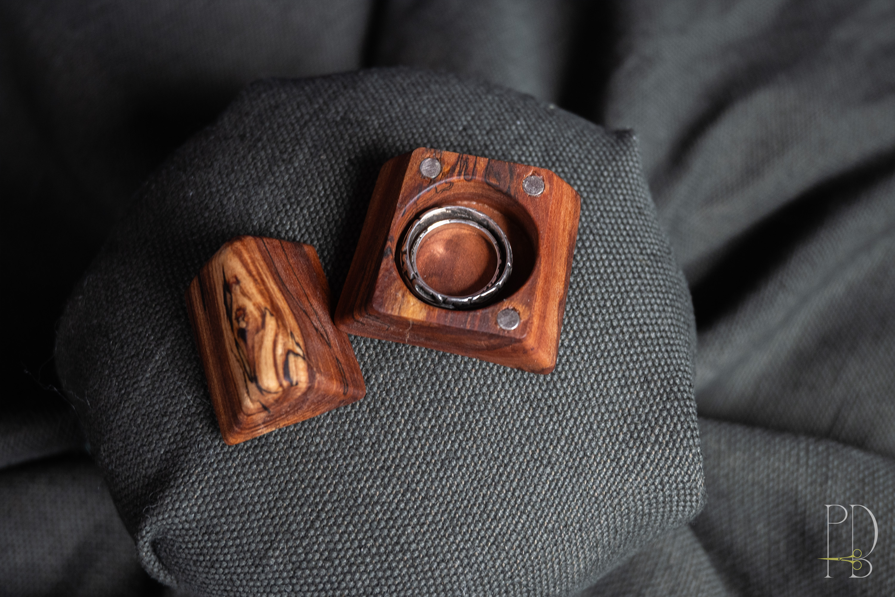 Handmade Rustic wooden Box for Rings and Small Jewelry made out of Cherry, photo 6