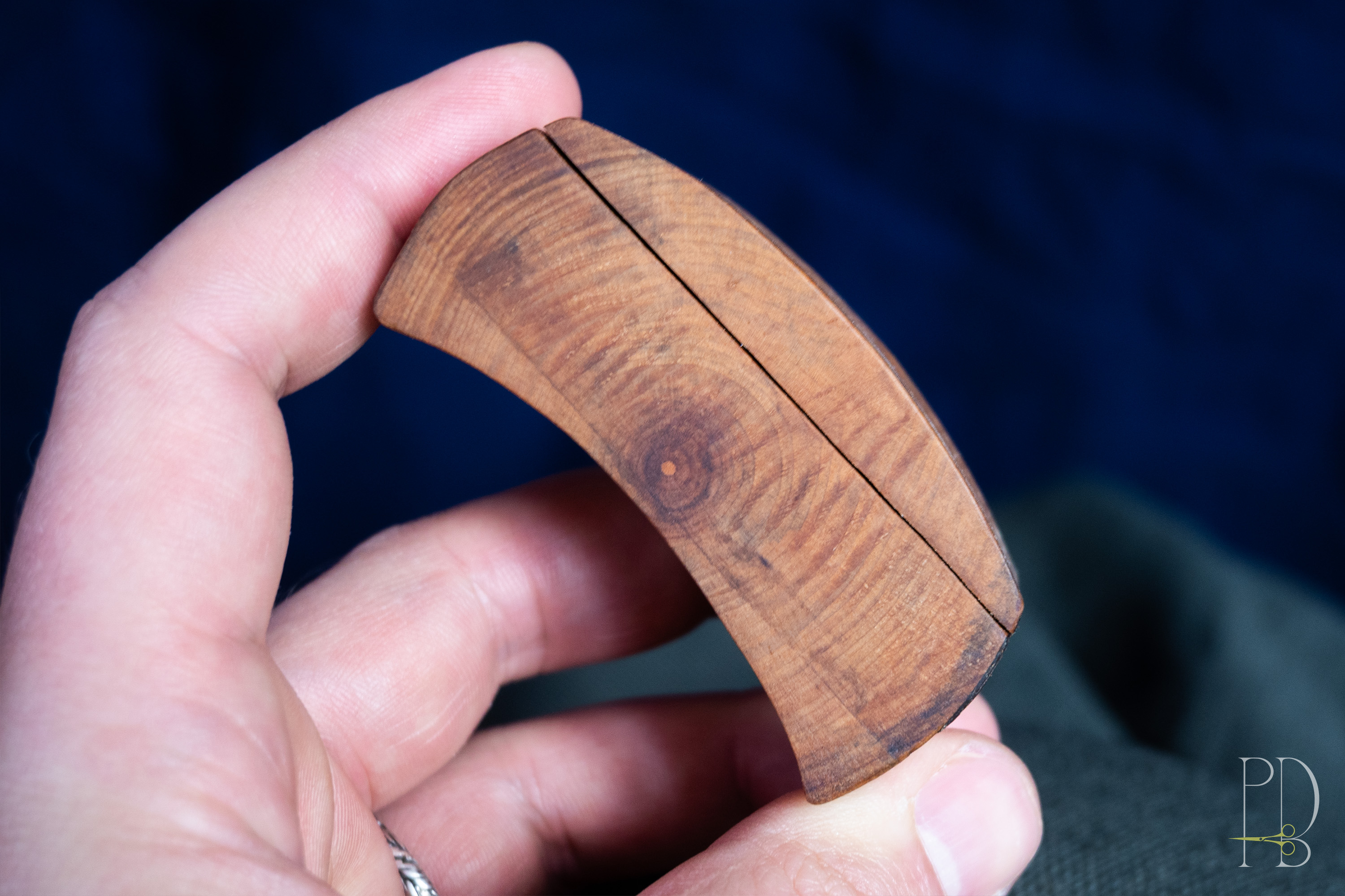 Small Handmade Rustic wooden Box for small rings and jewelry, photo 4