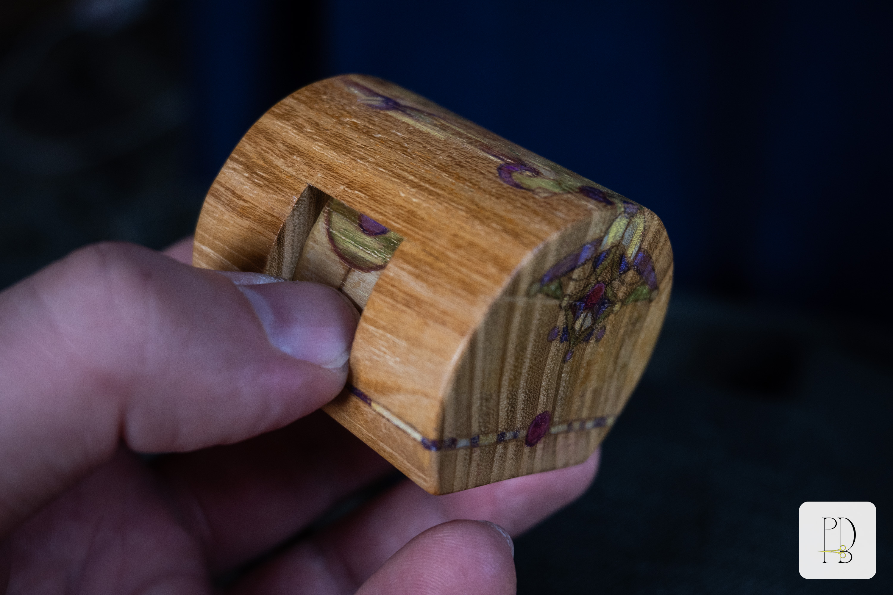Tiny painted wooden box for all the small things (like your wedding rings)., photo 4