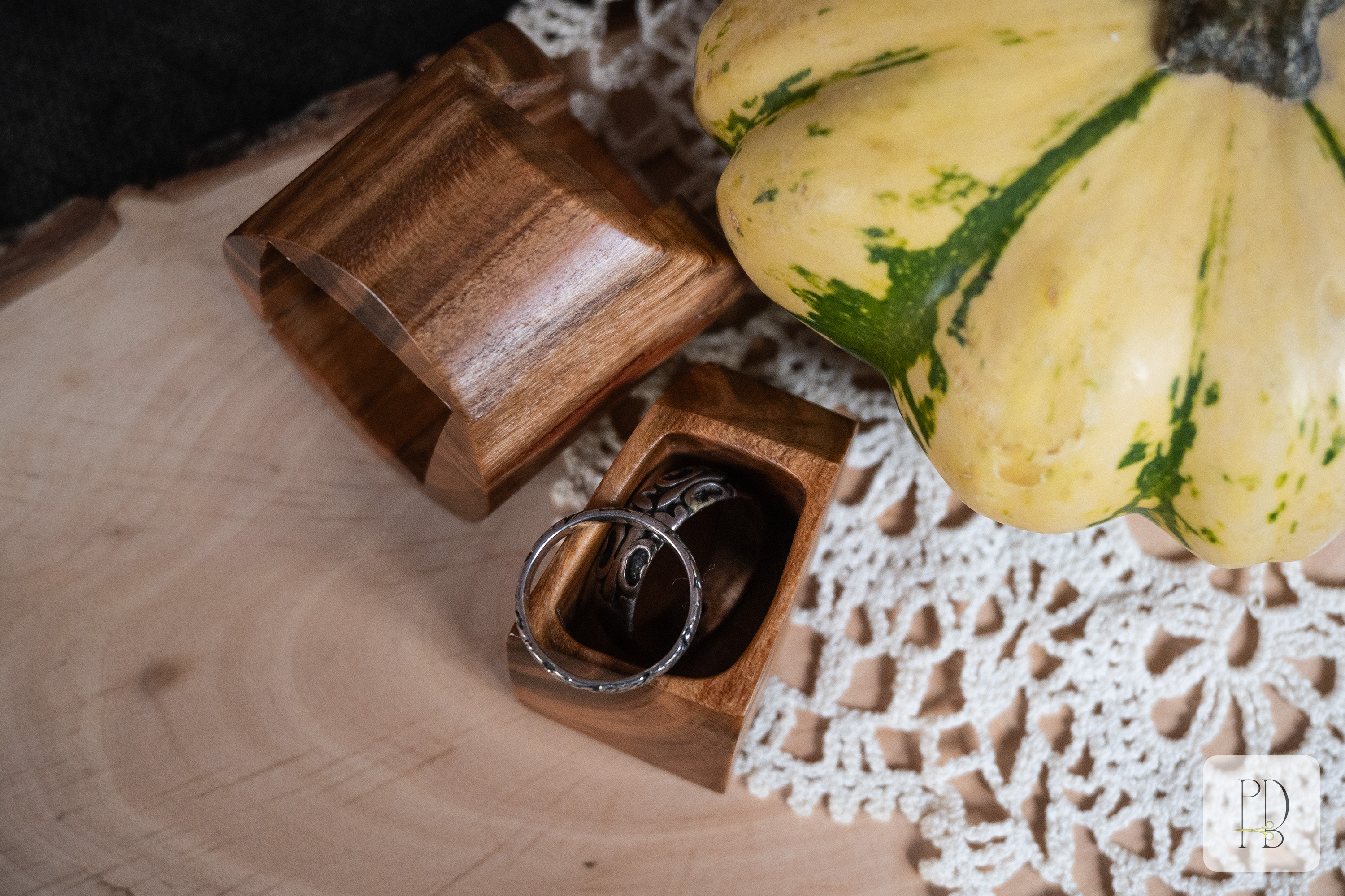 The tiniest handmade natural cherry wood jewelry box you can get, photo 5