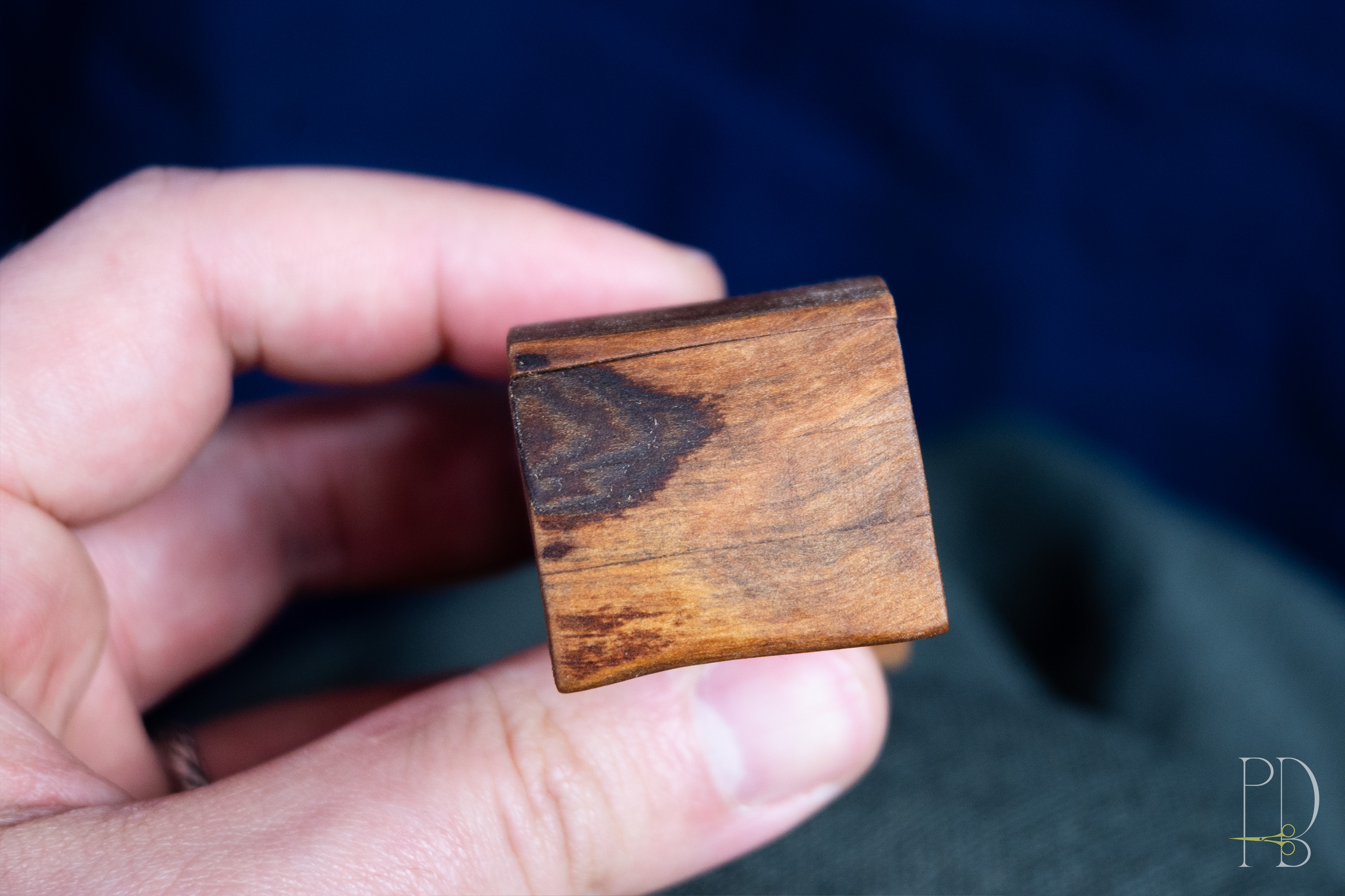Small Handmade Rustic wooden Box for small rings and jewelry, photo 6