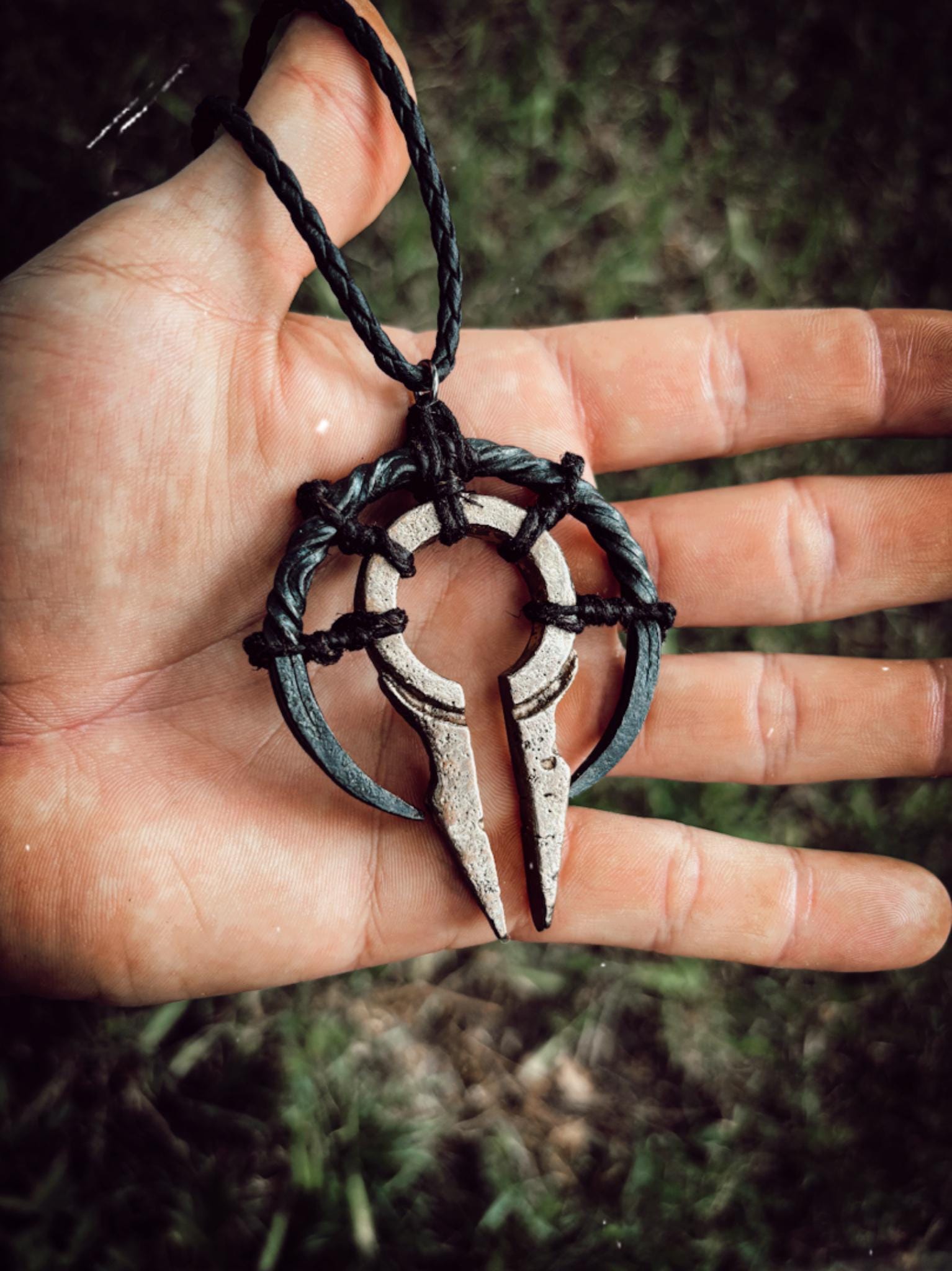 The Veilpiercer Witch Talisman, Hand-forged iron, cast bronze pendant, photo 3