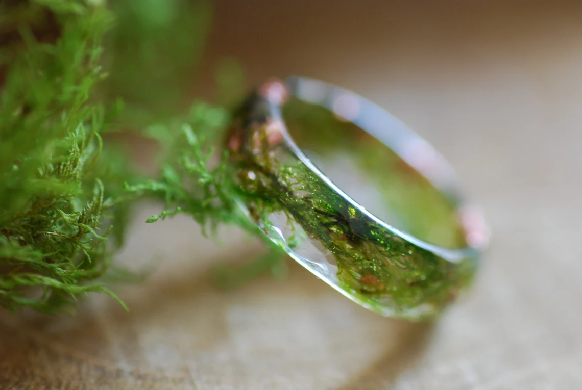 Fairy Forest Moss Ring With Copper, photo 3