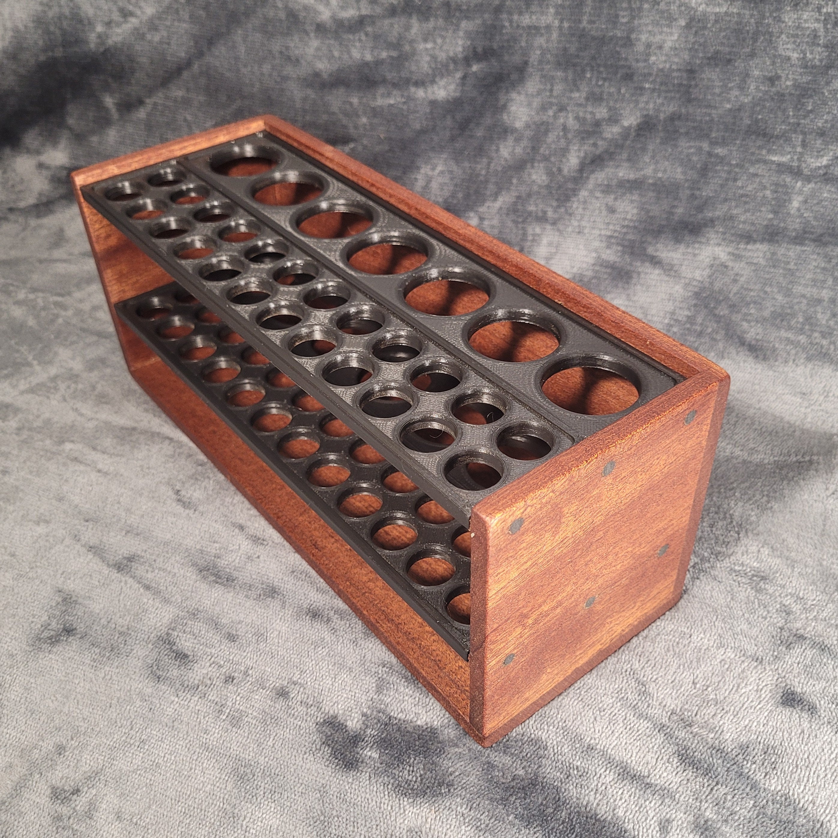 Custom Hardwood Brush/Tool Organizer - For Artists, Potters, Makers and Makeup Artists - Holds up to 72 Brushes, photo 5