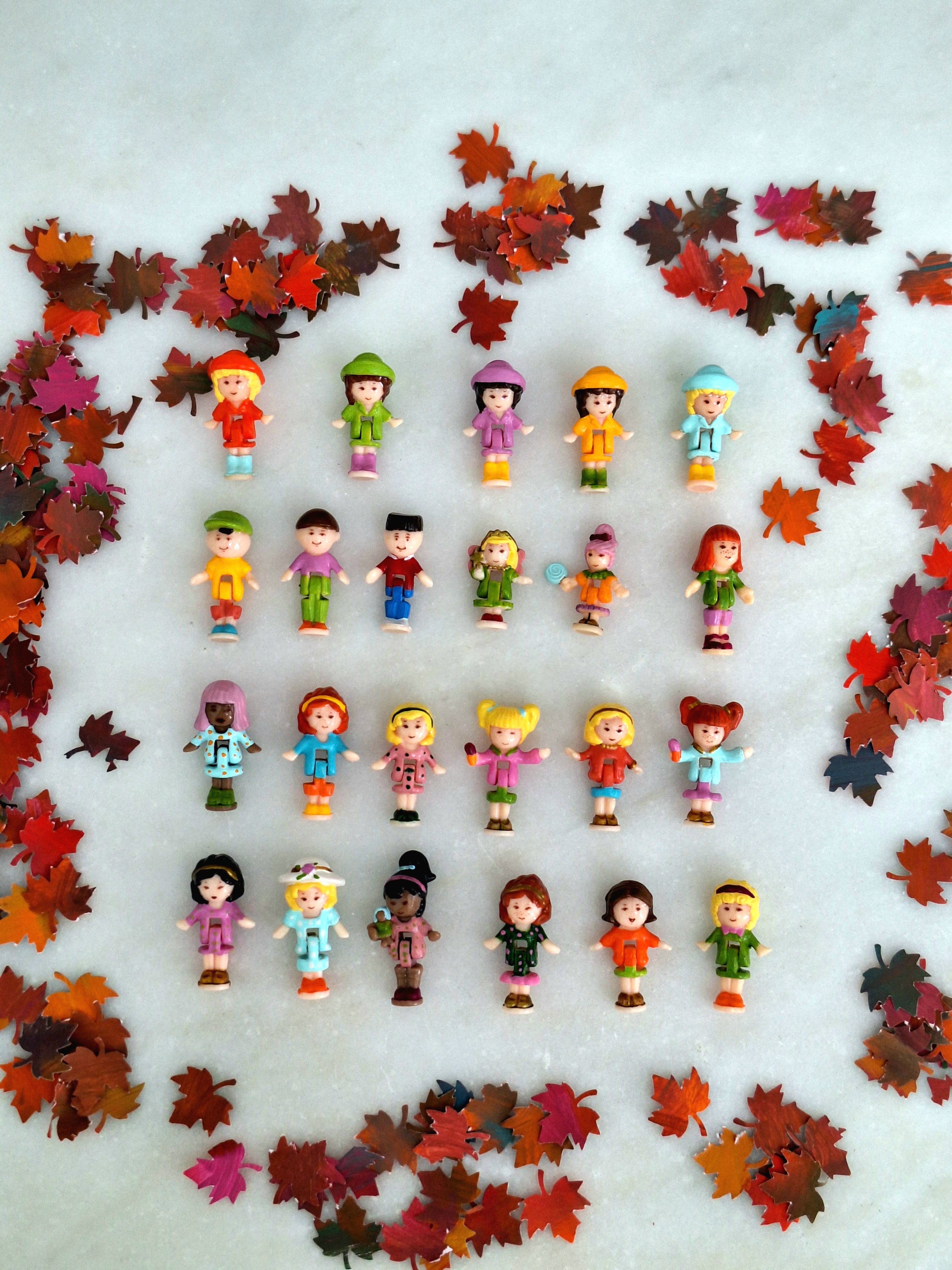 Autumn Edition Micro Dolls, Micro Scale Custom Figures, Fall Miniature Collectibles