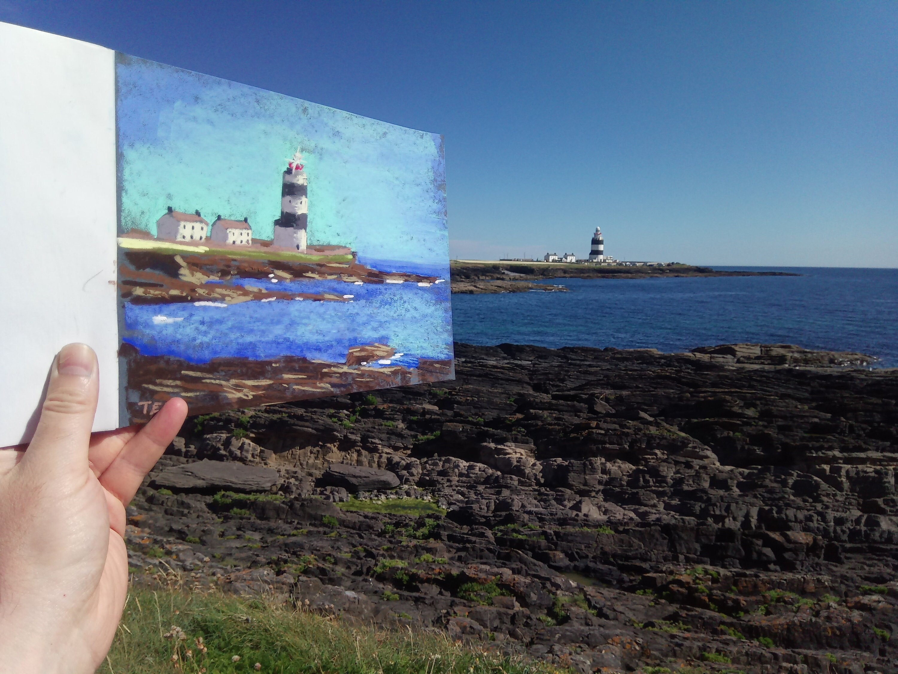 Hook Lighthouse - Original Pastel Painting 9x7' - Co. Wexford Hook Head