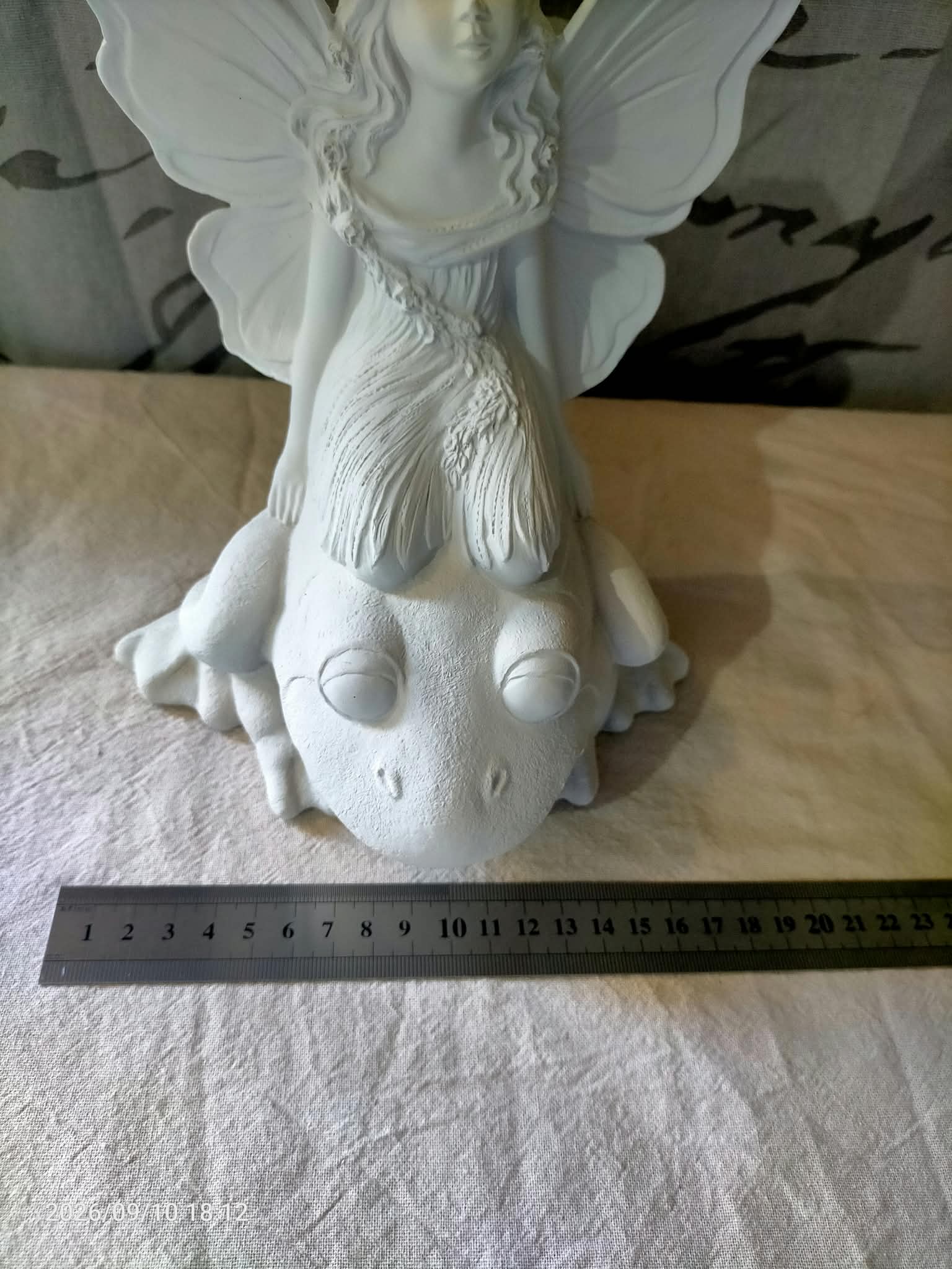 Fairy Sitting on a Frog Unfinished Ceramic Bisque Ready to Paint, photo 4