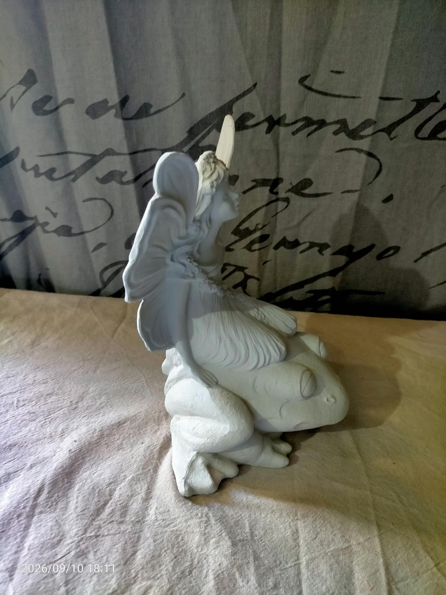 Fairy Sitting on a Frog Unfinished Ceramic Bisque Ready to Paint, photo 5