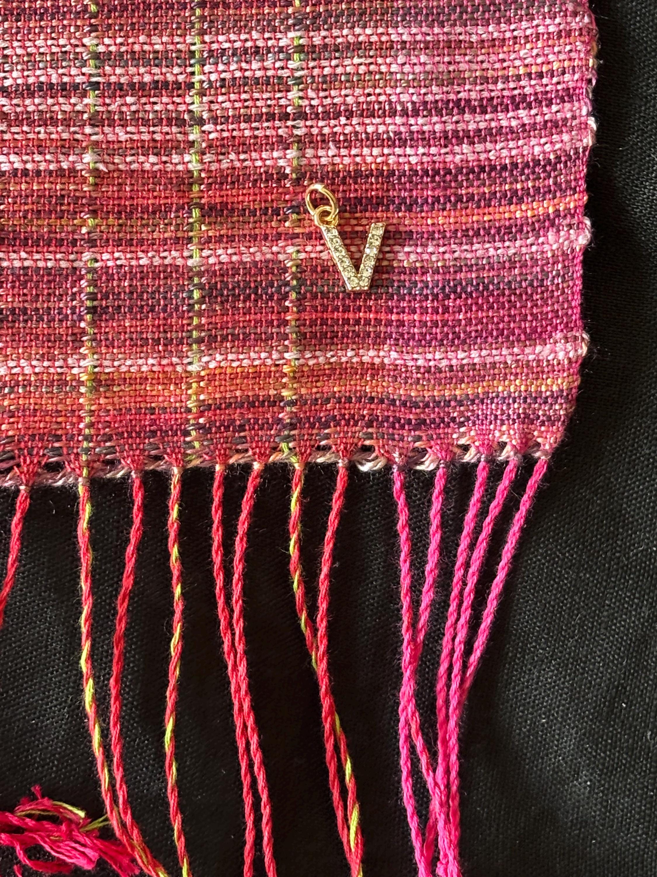 Hand-Dyed Burgundy Silk Scarf, Lightweight Fall Shawl, Monogram Personalized, photo 5