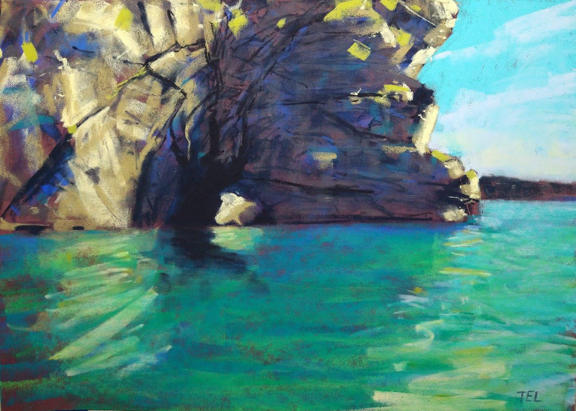 Dollar Bay - Ireland Co. Wexford - Original Soft Pastel Painting 10X12"