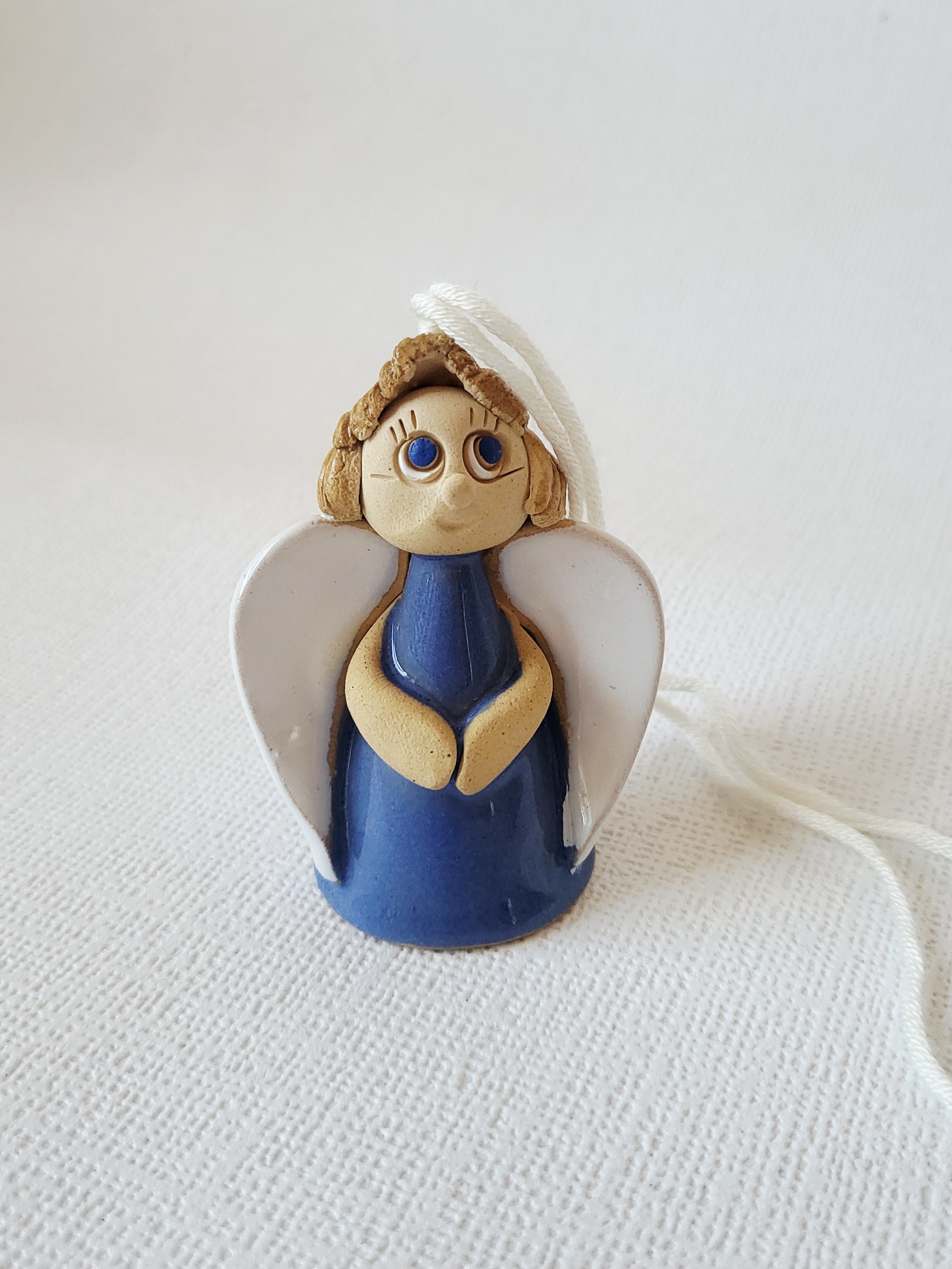 Handmade Ceramic Angel Ornament – Blue, photo 2