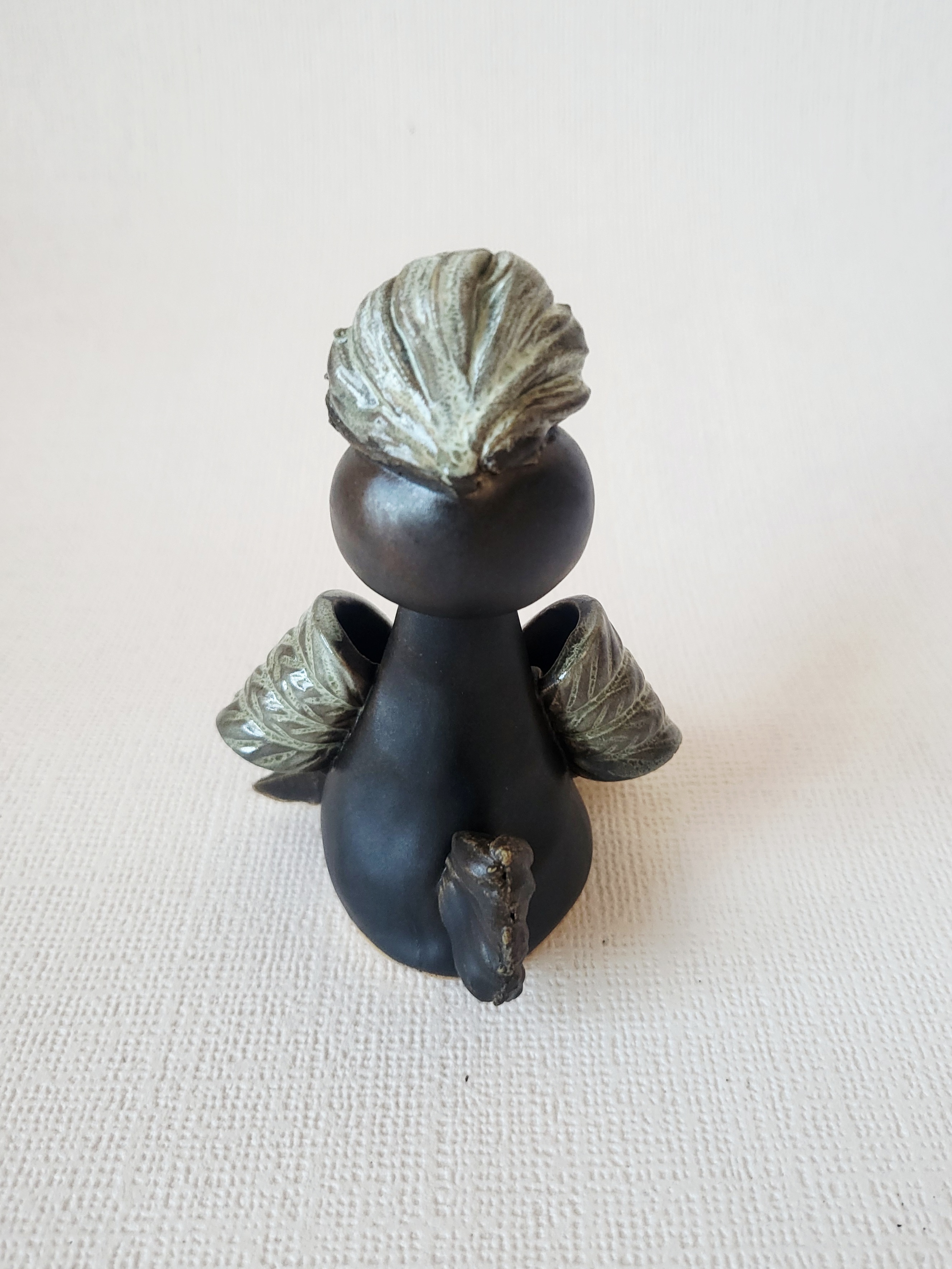 Crow – Handmade Ceramic Incense Holder, photo 5
