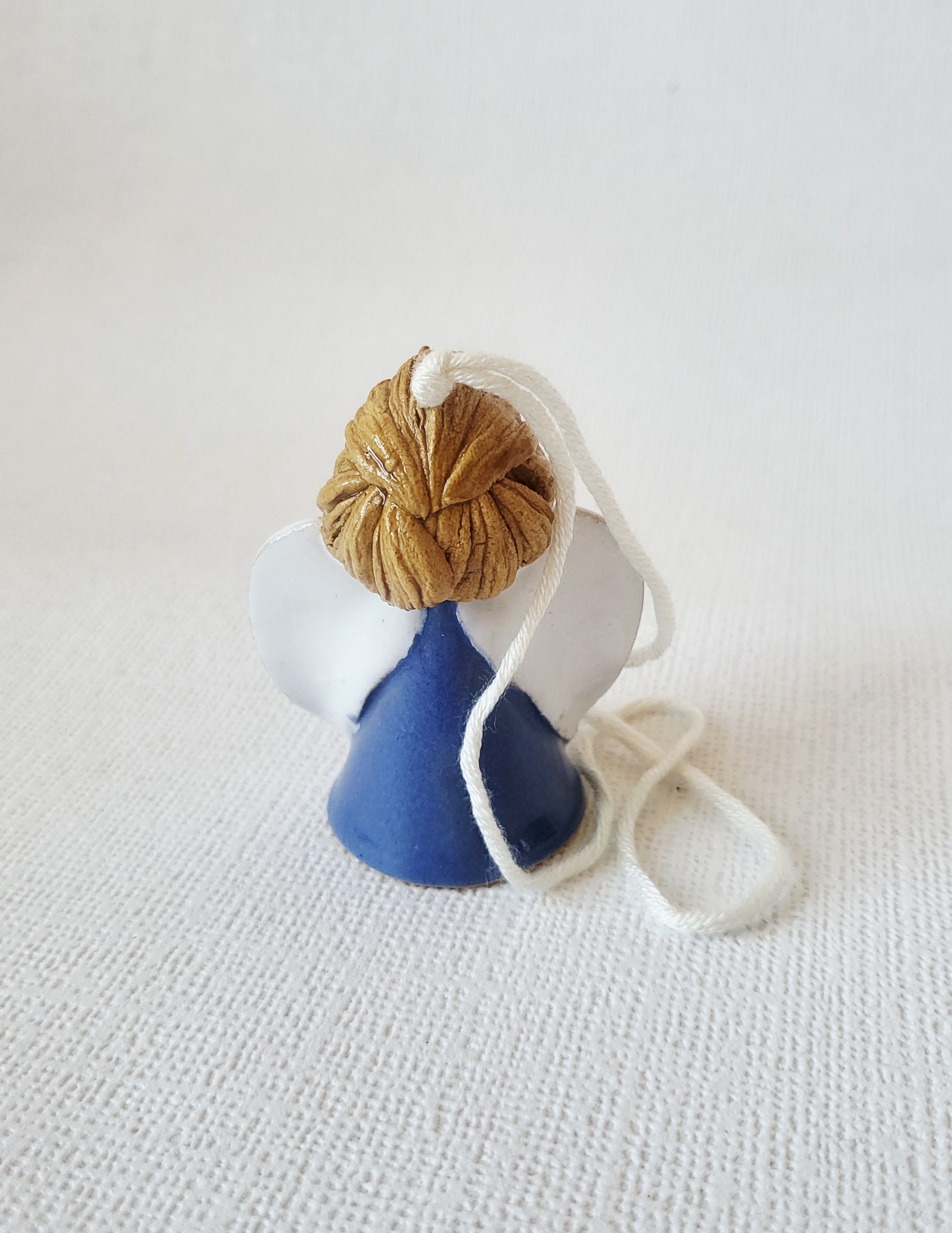 Handmade Ceramic Angel Ornament – Blue, photo 5