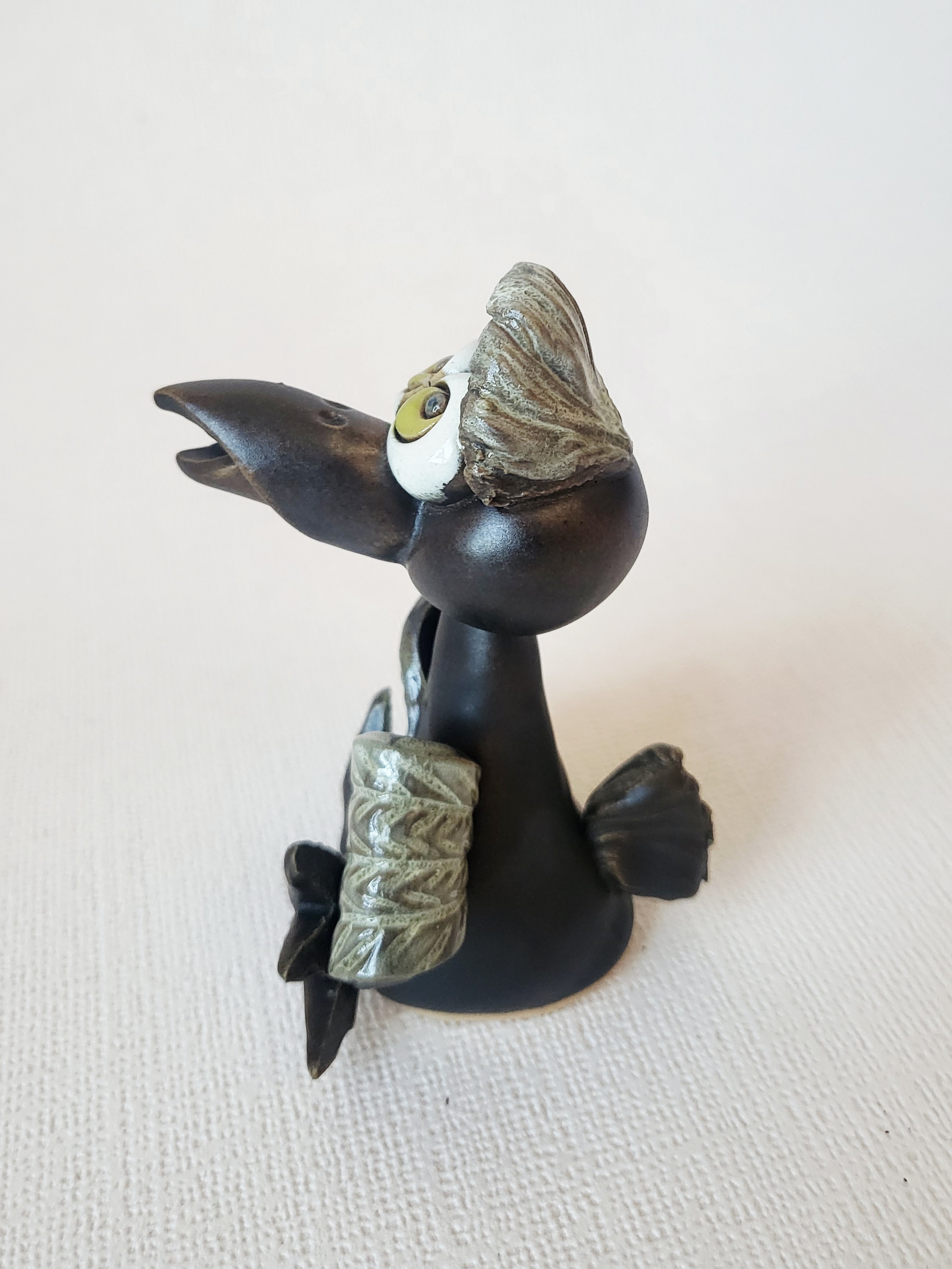 Crow – Handmade Ceramic Incense Holder, photo 3