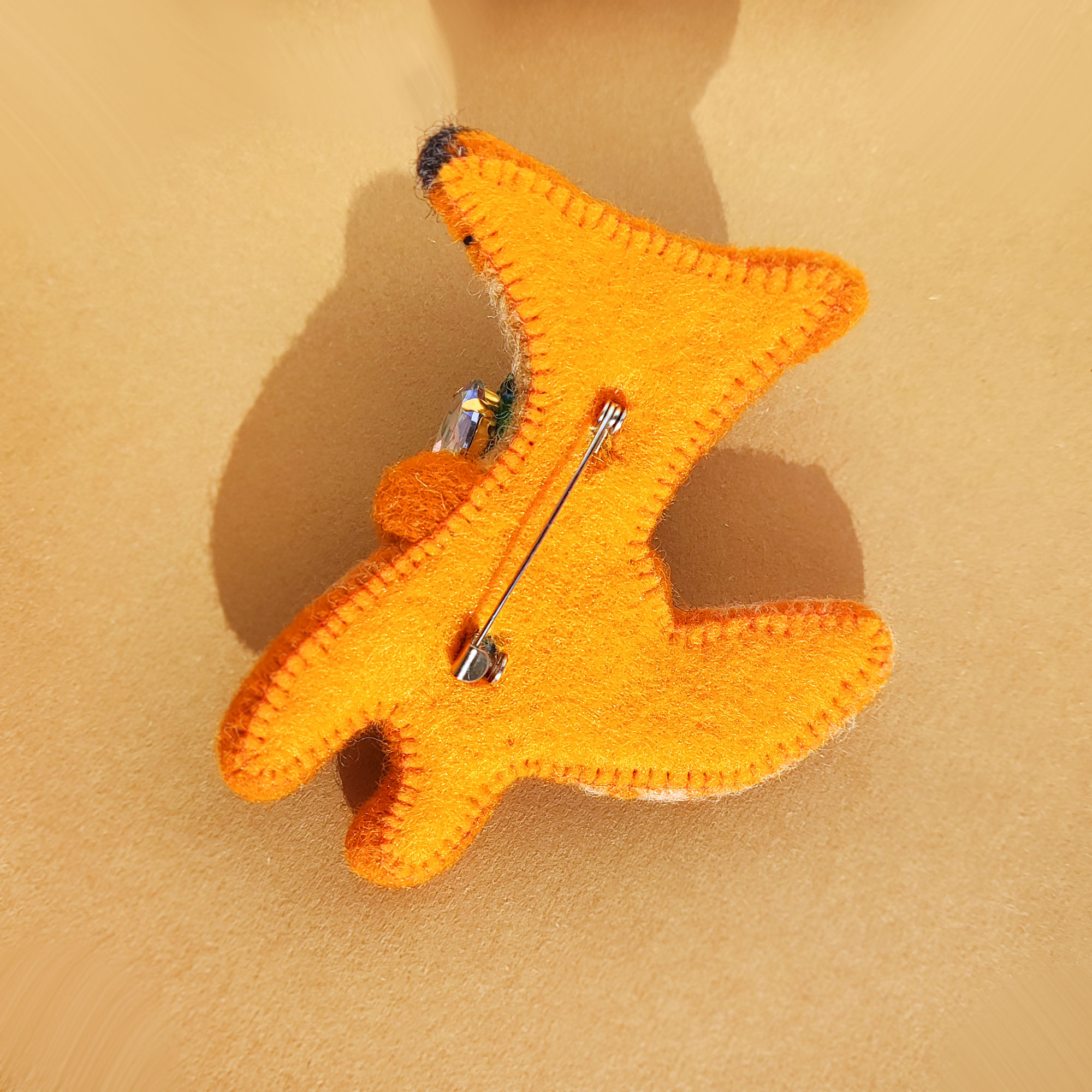 Handmade Happy Little Fox Brooch, photo 4