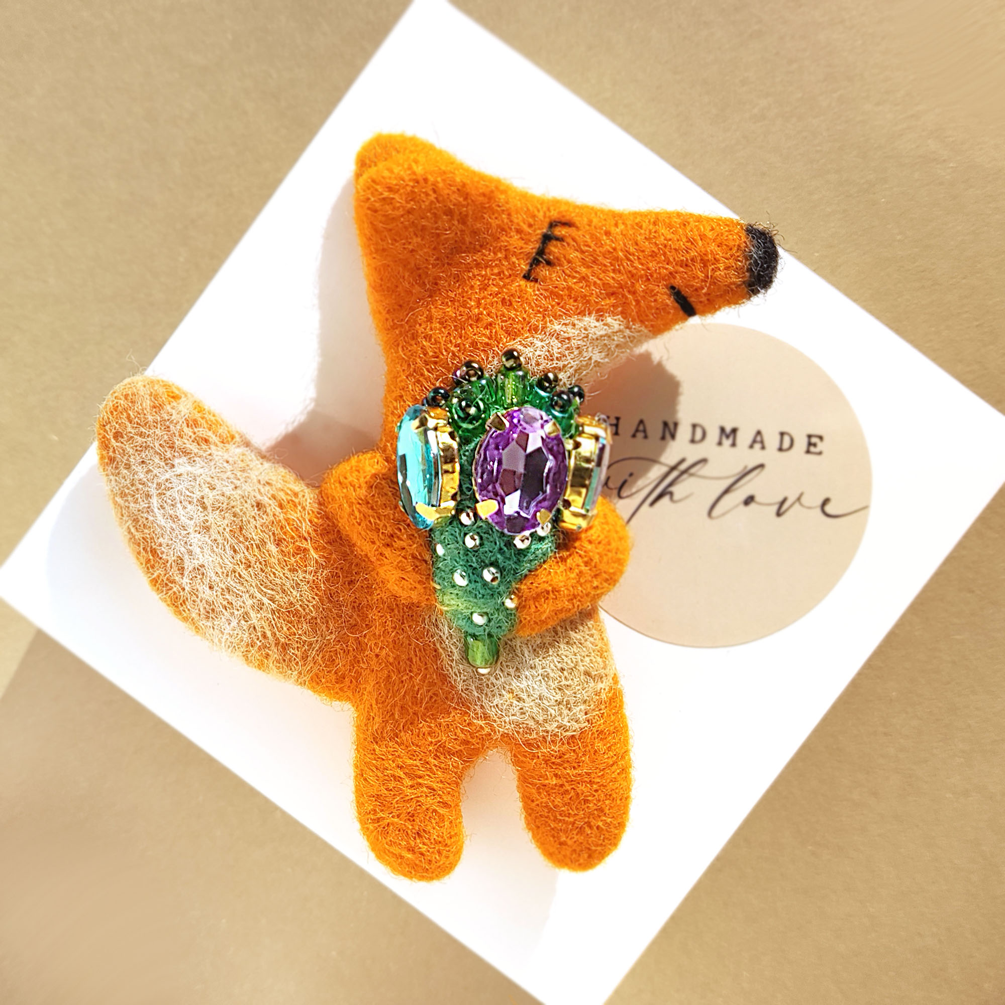 Handmade Happy Little Fox Brooch, photo 5