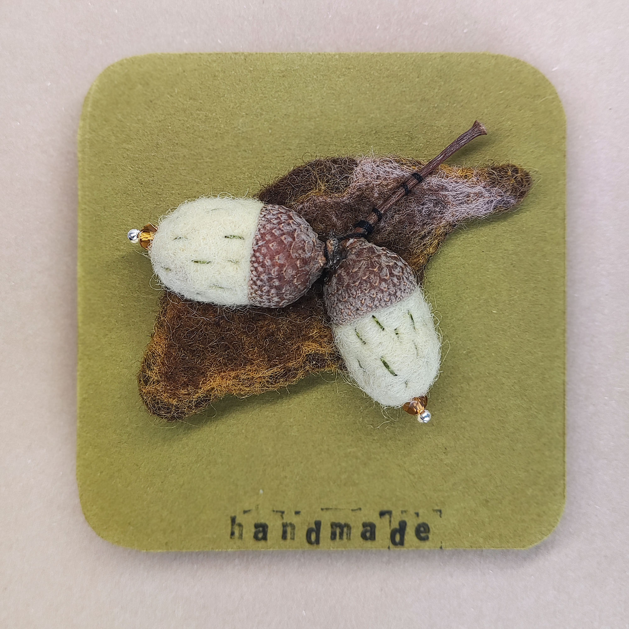 Handmade Acorn Brooch – A Little Piece of Autumn, photo 3