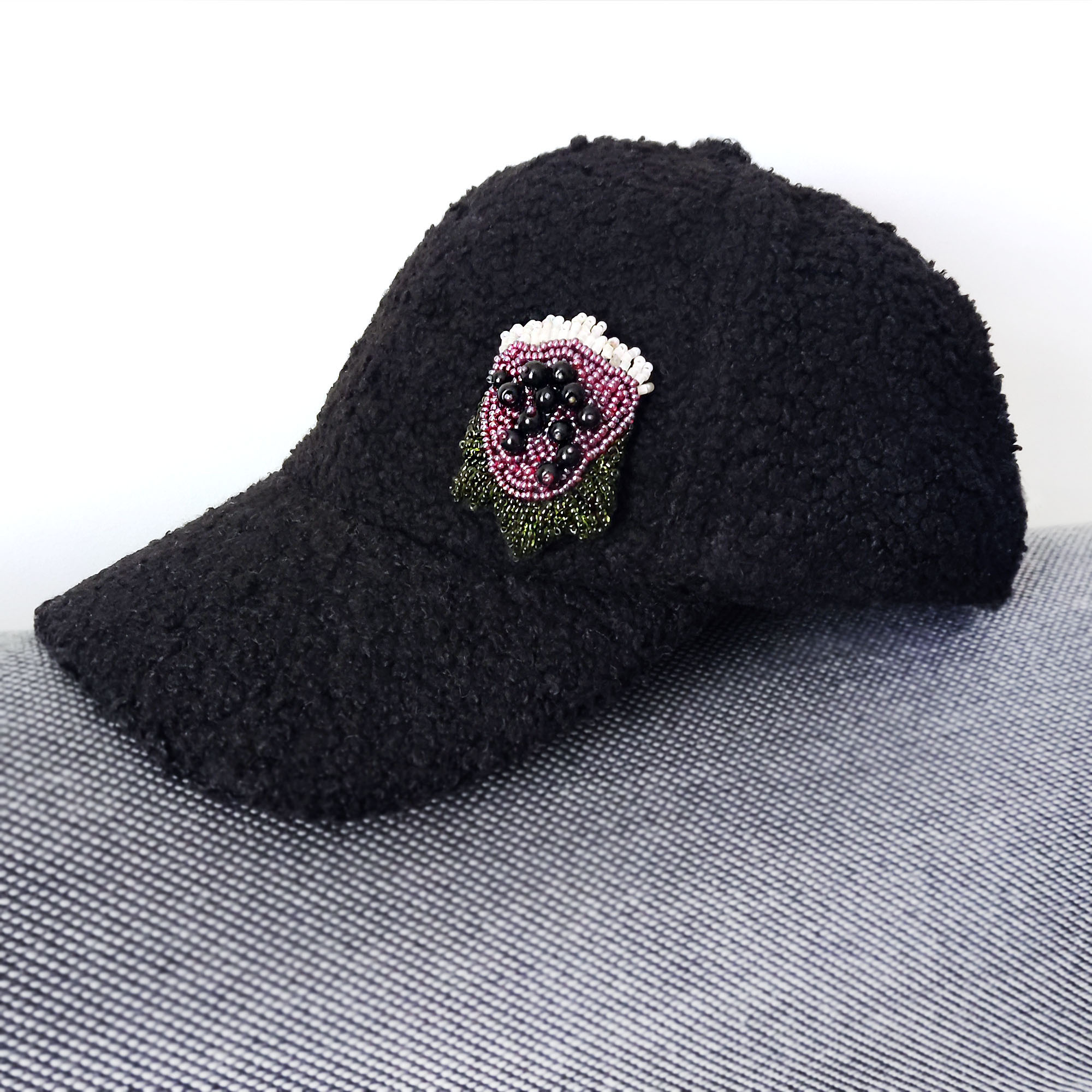 Moody Floral Brooch, Hand-Embroidered with Seed Beads, Gift-Ready, photo 2