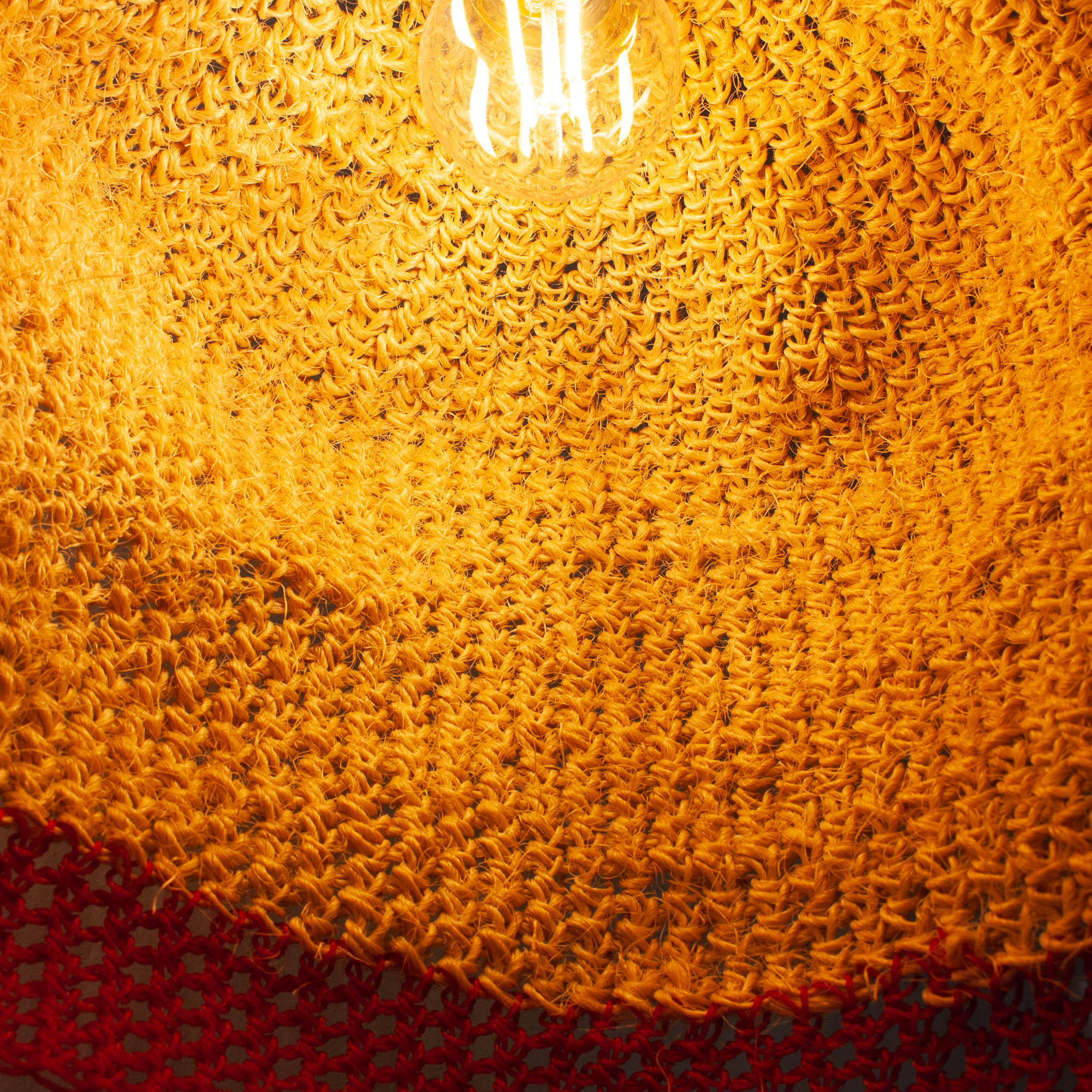 Large Rope Pendant Lamp – Red, photo 4