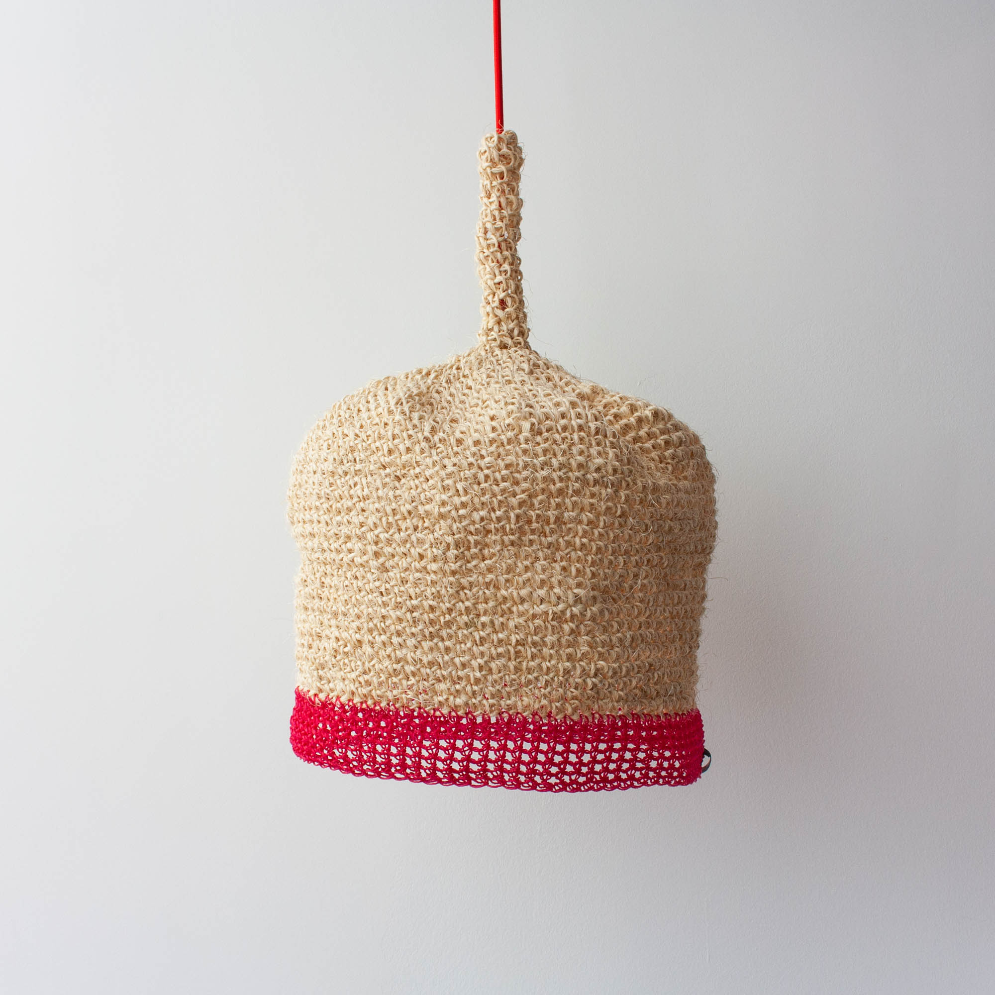 Large Rope Pendant Lamp – Red, photo 2
