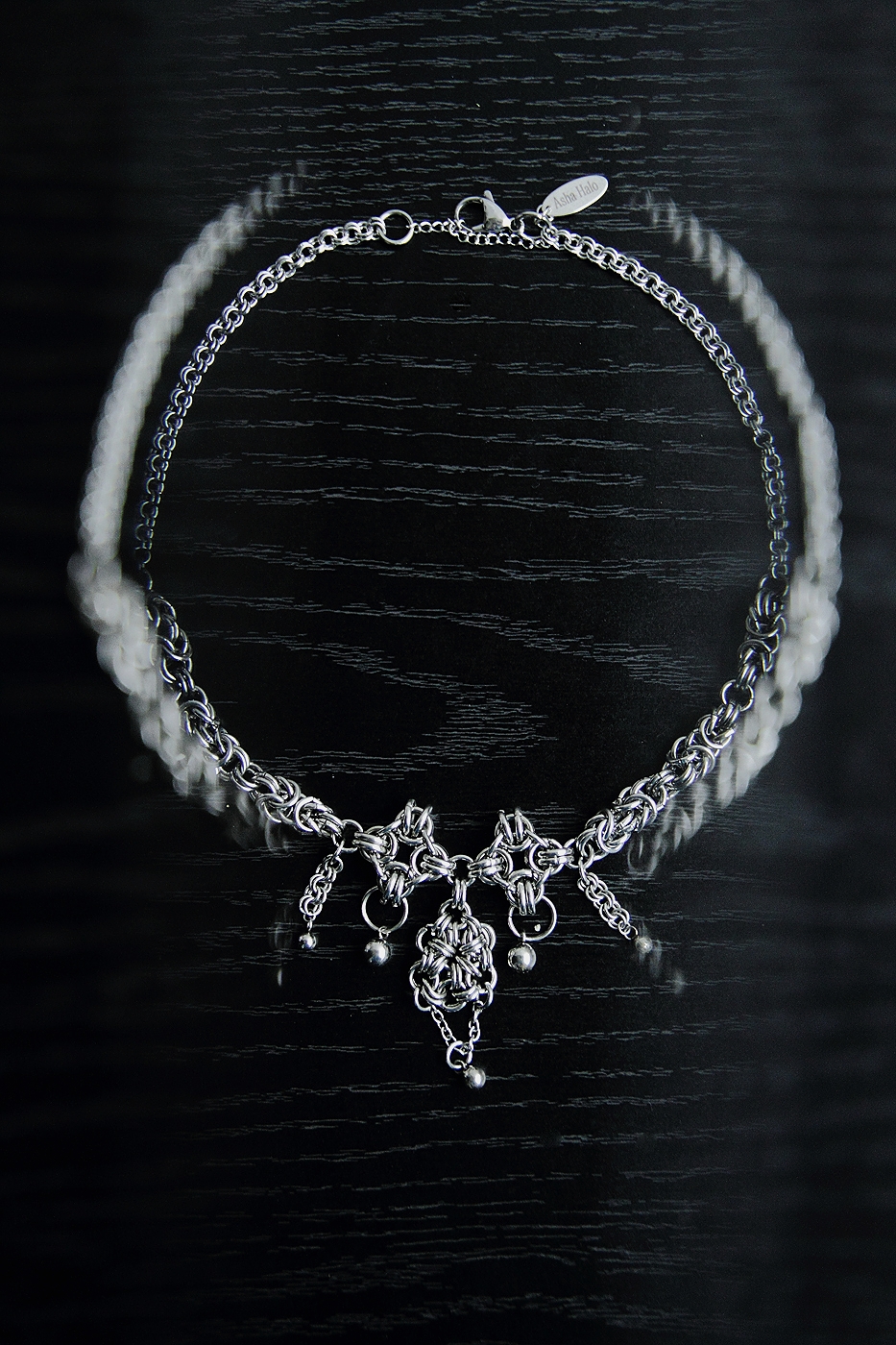 Byzantine Stars Choker – Handmade Chainmail Necklace