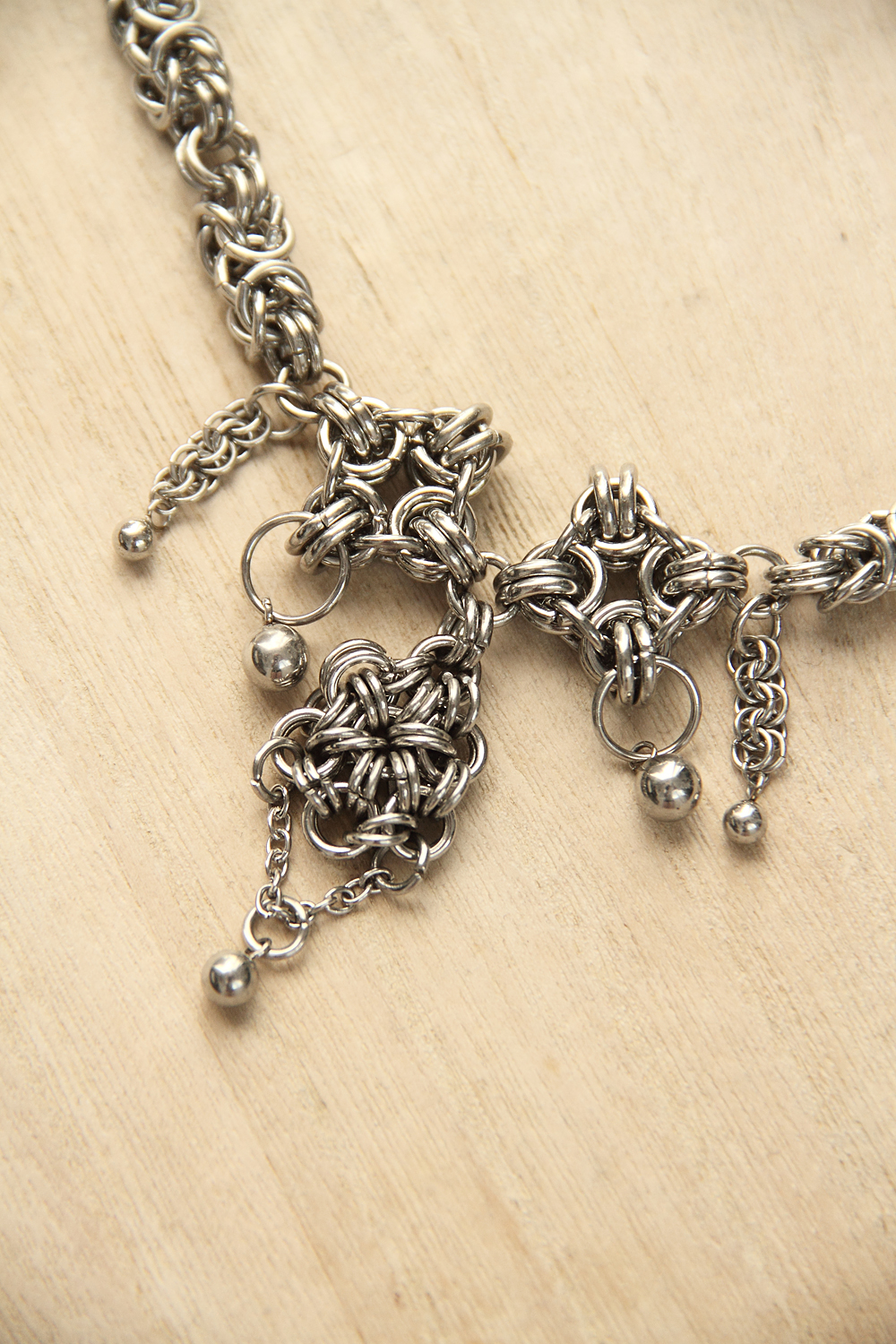 Byzantine Stars Choker – Handmade Chainmail Necklace, photo 4