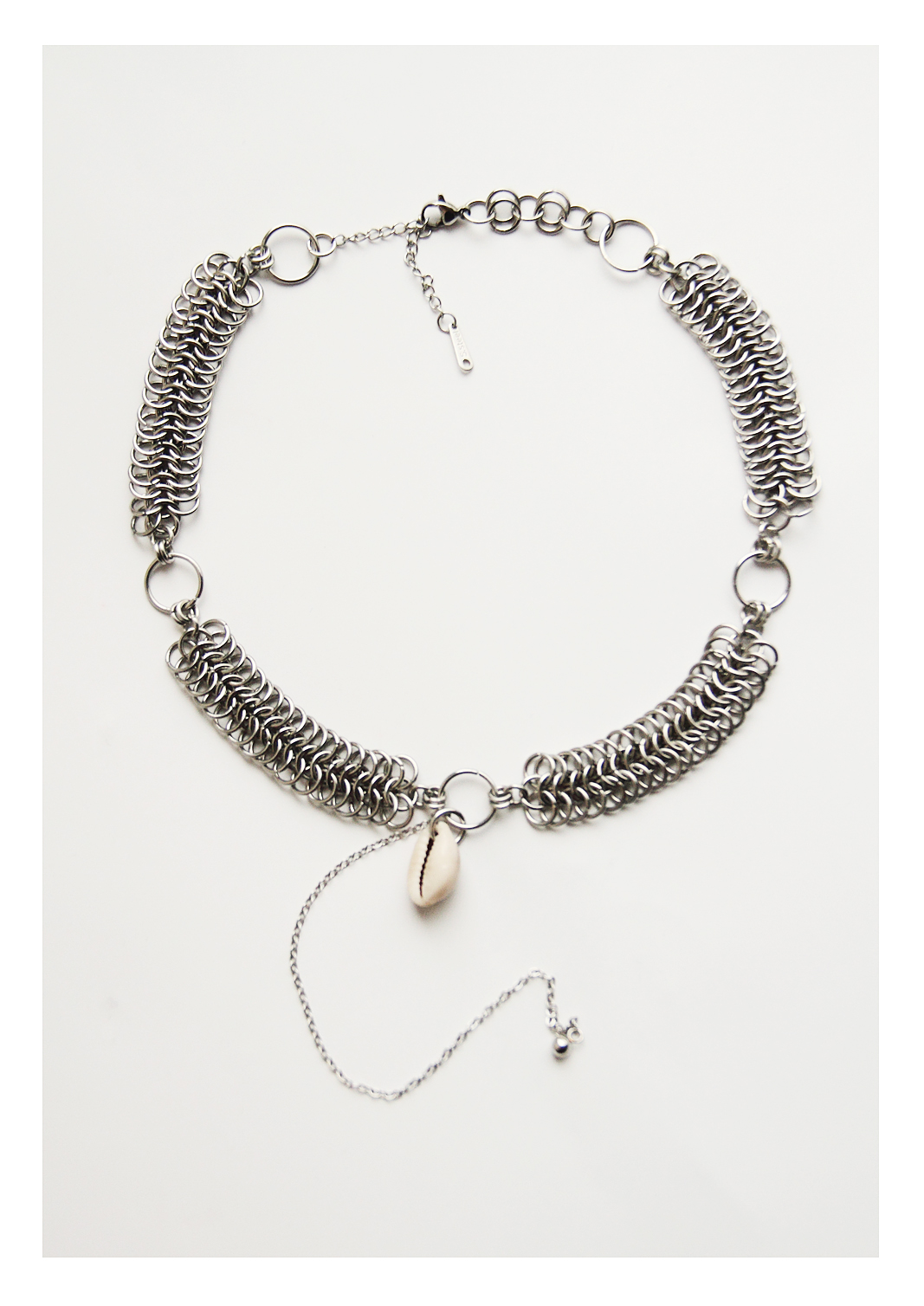 Chainmail Choker with Cowrie Shell 