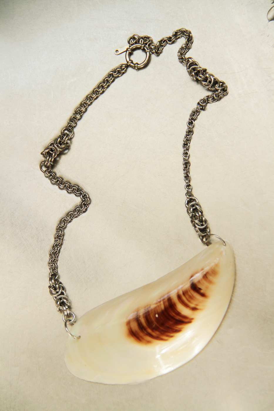 Natural Nacre Shell Statement Necklace  | One-of-a-Kind, photo 3