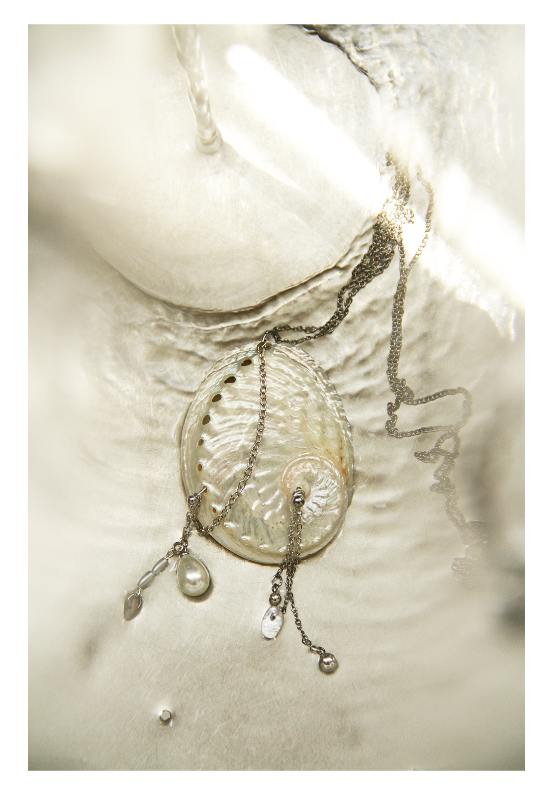 Moon Pearl Abalone Necklace