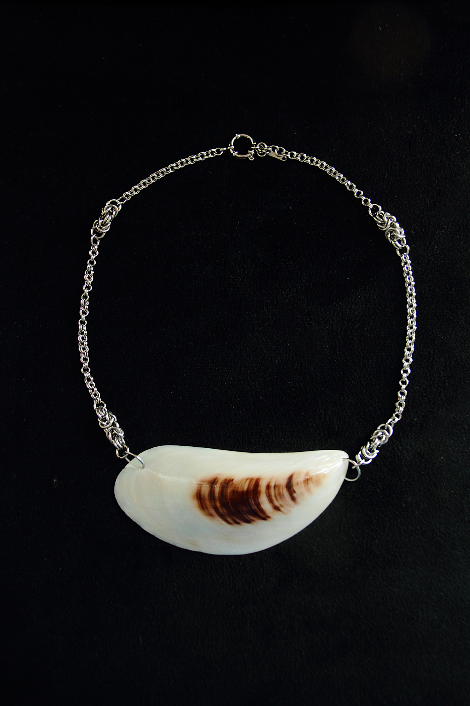 Natural Nacre Shell Statement Necklace  | One-of-a-Kind
