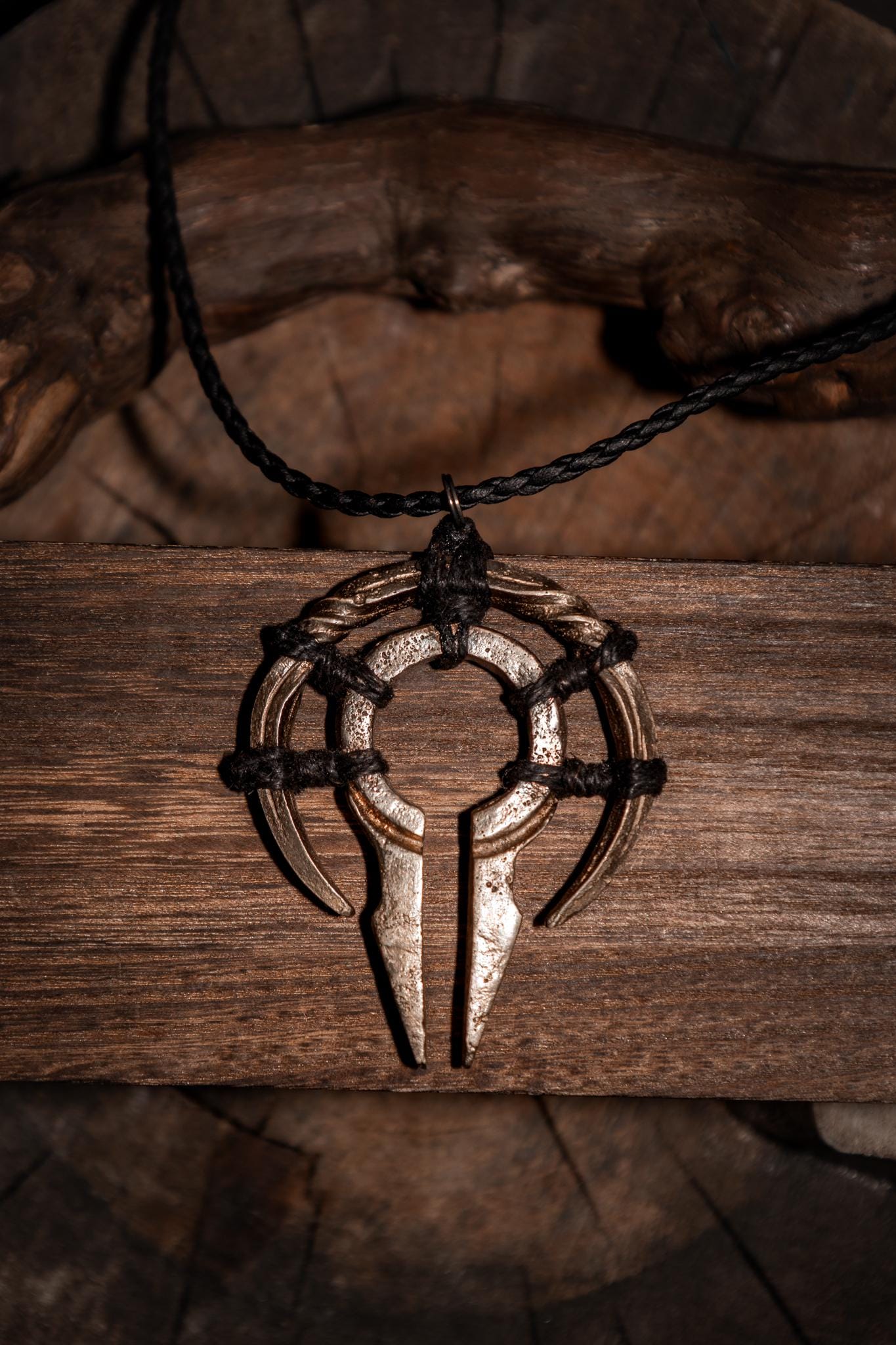 Midsommar Witch Talisman, Hand-cast bronze pendant
