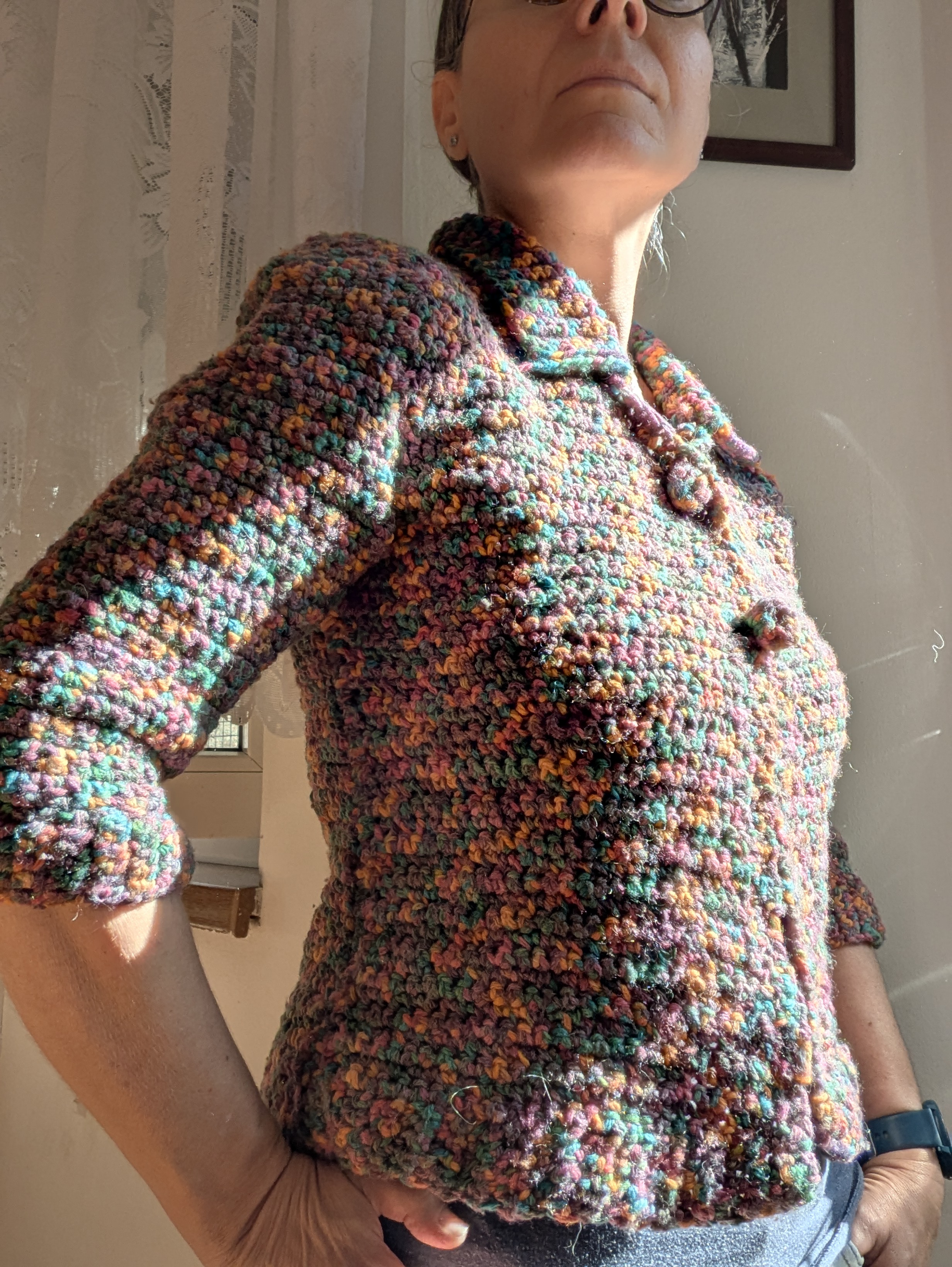 Chunky crochet cardigan
