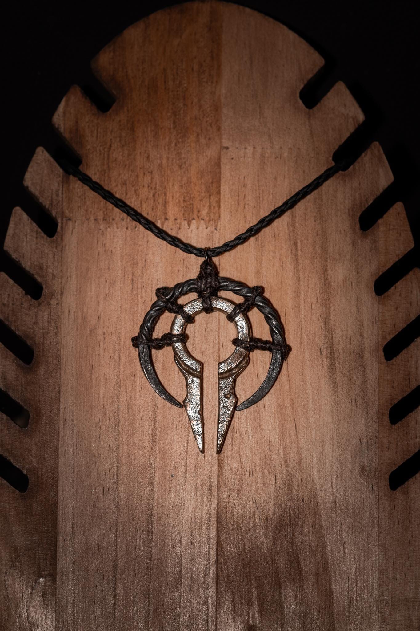 The Veilpiercer Witch Talisman, Hand-forged iron, cast bronze pendant, photo 2