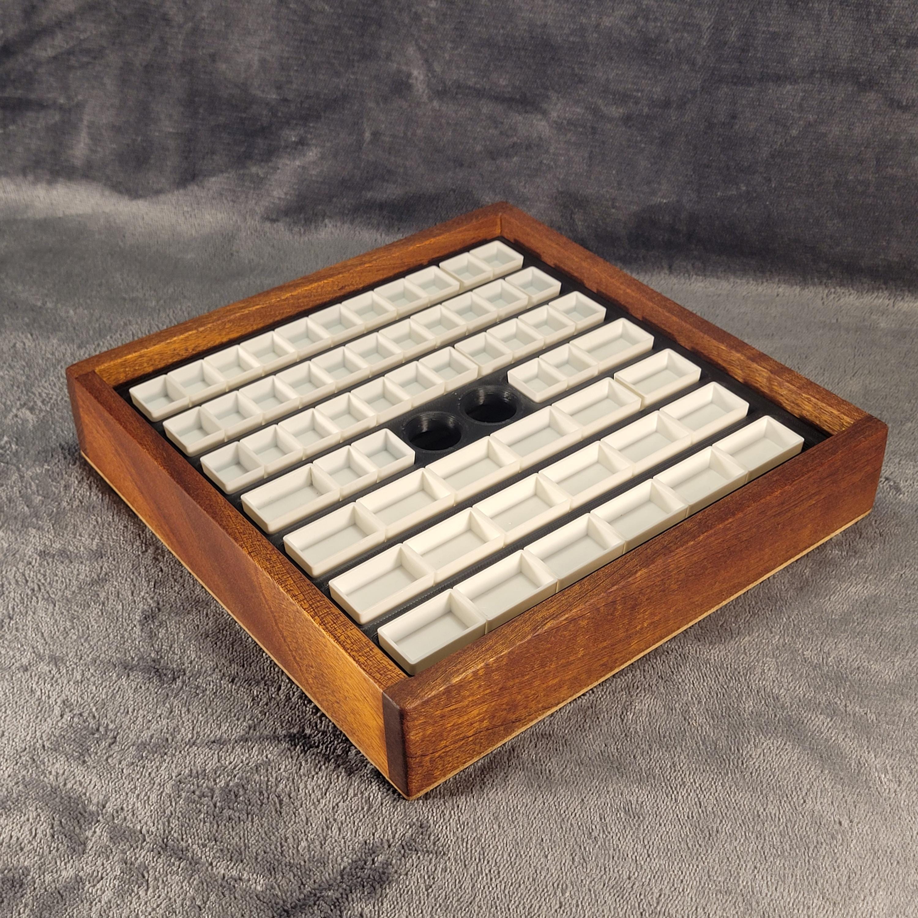 Quarter/Half Pan Organiser - Single Insert - (Holds up to 148 Quarter Pans) - Wooden Watercolour Holder - Quarter Pan Tray