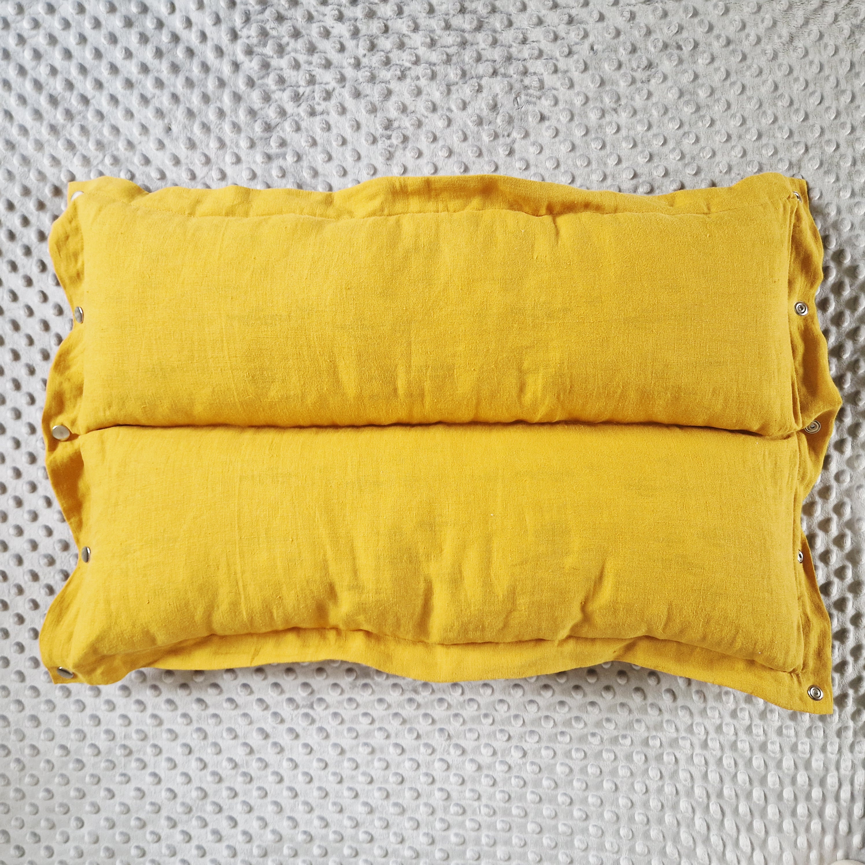Multifunctional Linen Travel Pillow | Foldable Floor Cushion | Nursing Support Pillow | Washed Linen Lounger | Travel Pillow |, photo 2