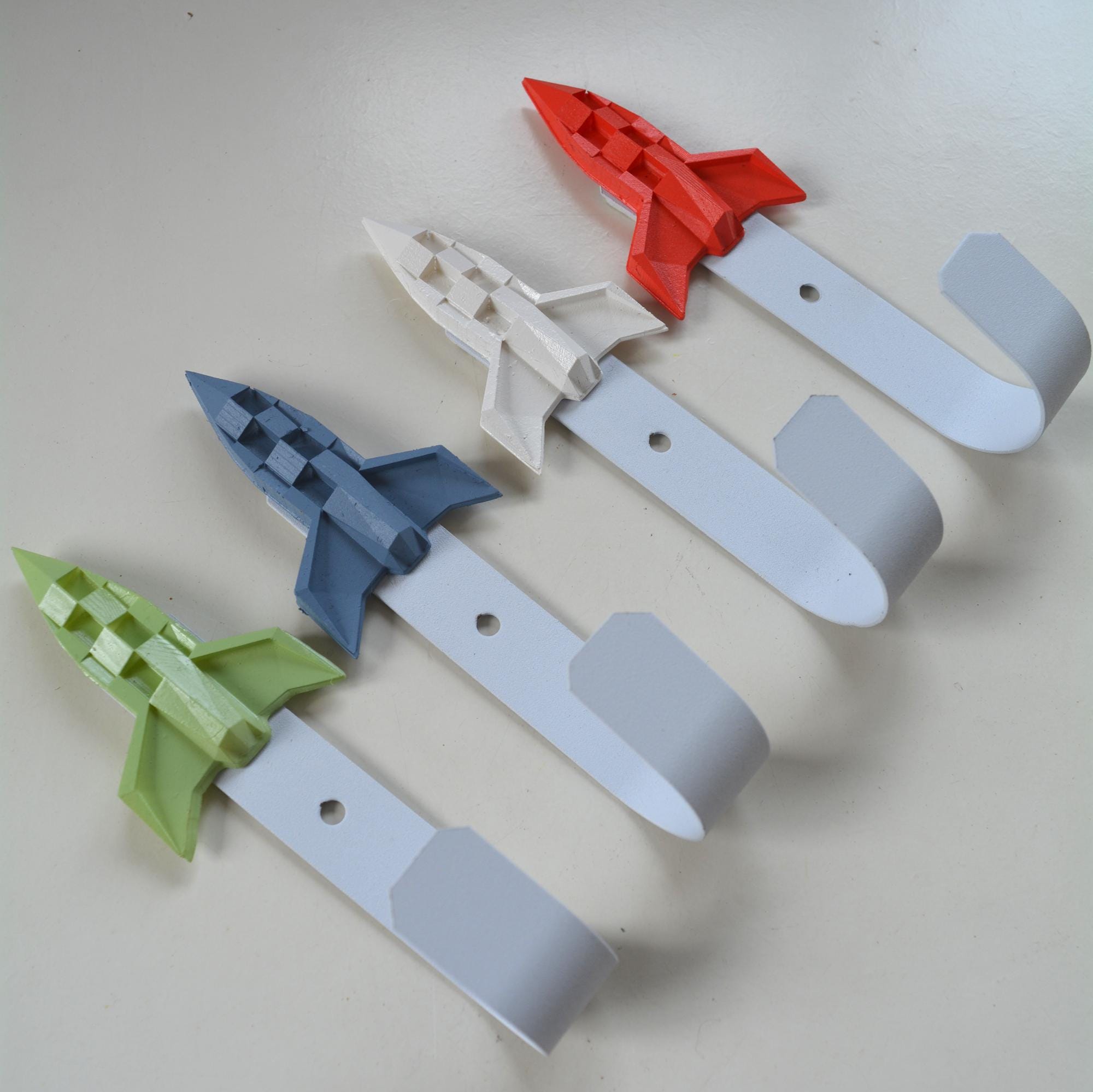 Rocket Children's Hook, Baby's Nursery Hanger for Clothes, Decorative Origami Space Towel Hook for Bathroom, photo 5