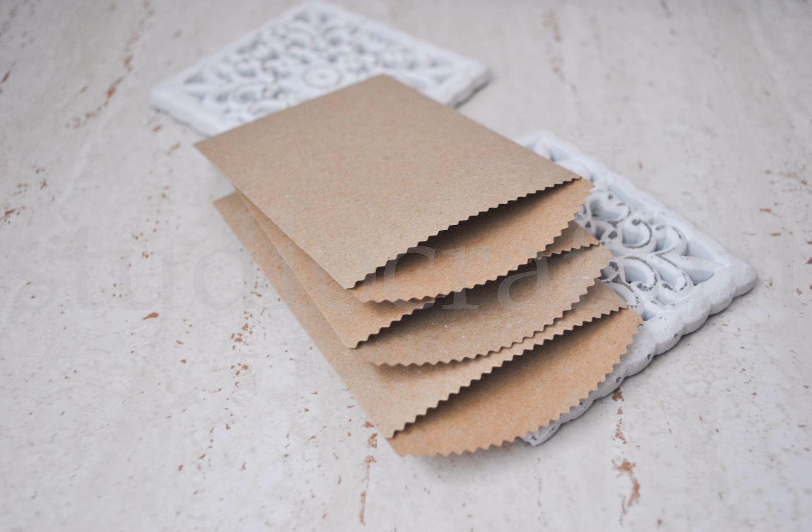 25 Small Kraft Paper Bags for Wedding Favors, Candy, Jewelry Packaging, Mini Brown Favor Envelopes, White, Black packets for seeds or Confetti, photo 2
