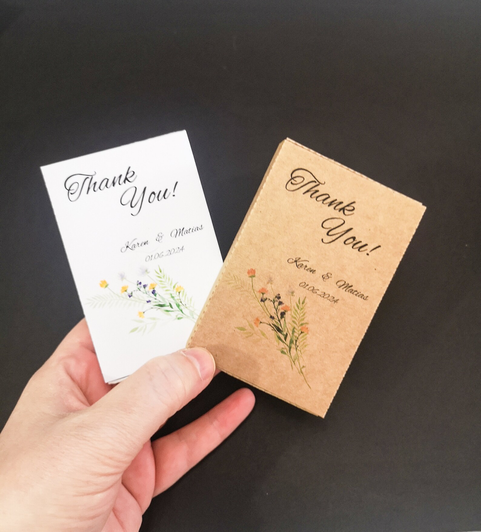 Custom print slider box for wedding favors, pack of 10 boxes