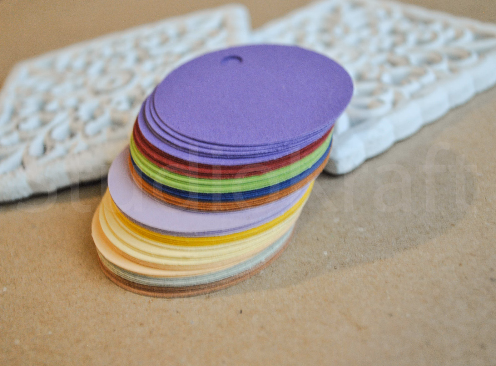 50 blank round colored paper tags | circle paper tags | colored cardstock round tags | simple paper tags | blank tags | favor gift tags, photo 4