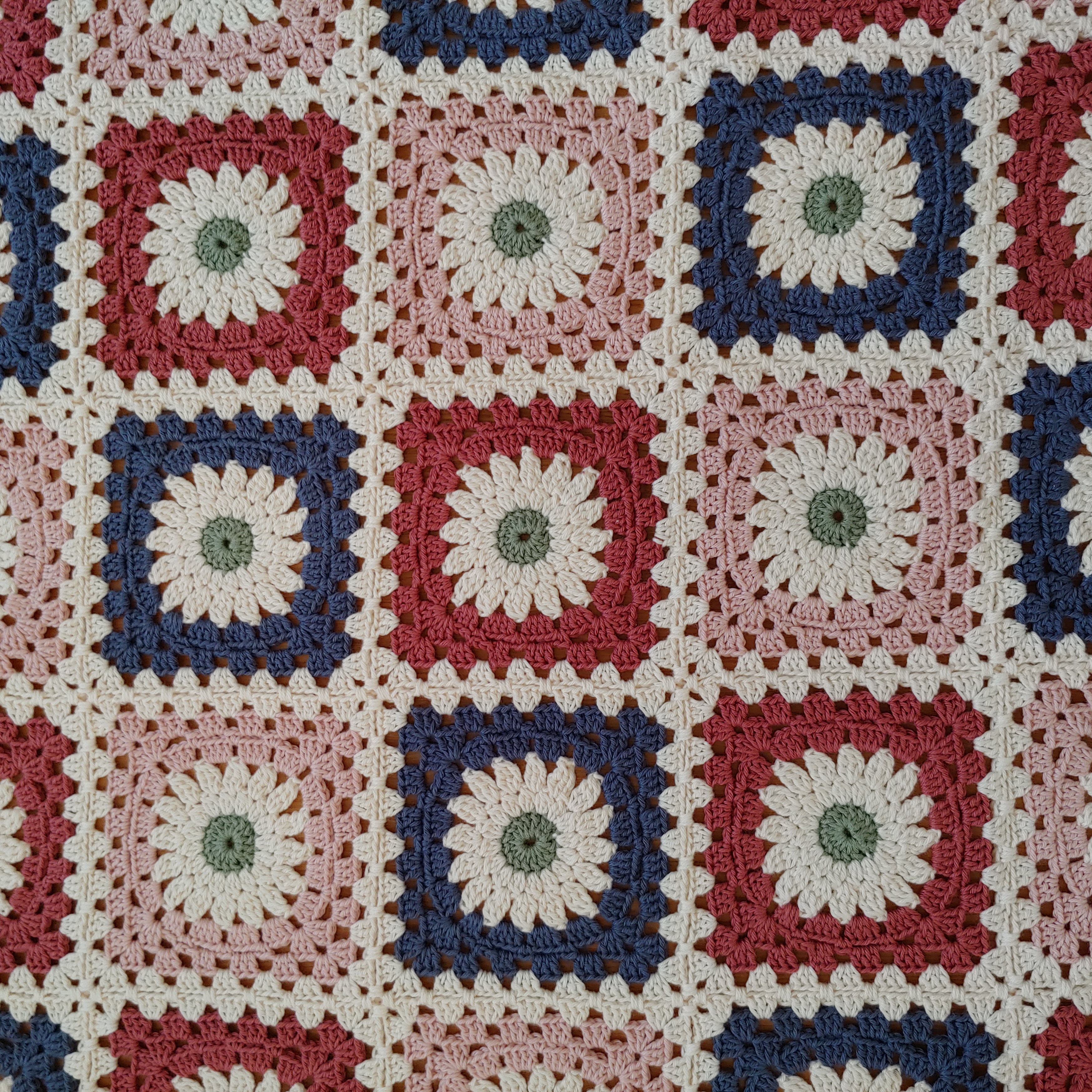 Hand-Crocheted Children’s Blanket, Flower squares, 72 × 85 cm , photo 3