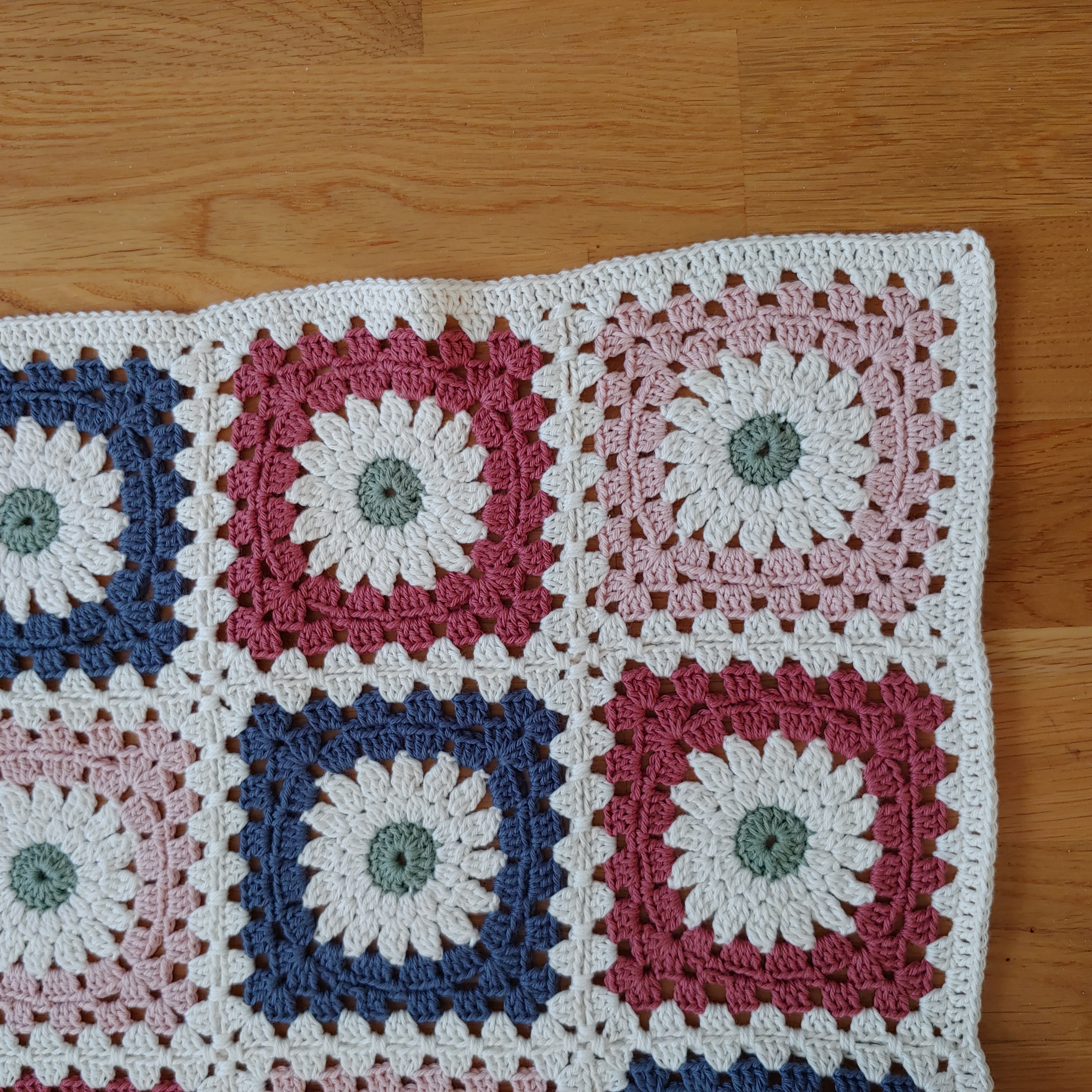 Hand-Crocheted Children’s Blanket, Flower squares, 72 × 85 cm , photo 4