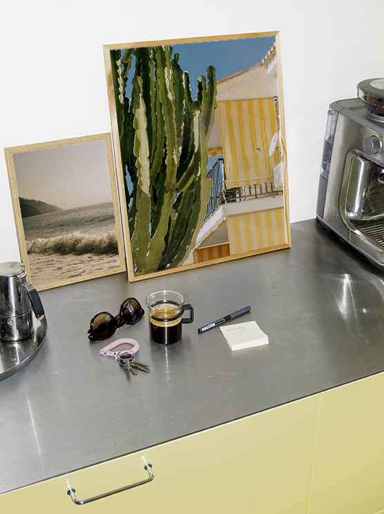 Cactus Stripes and Blue Sky | Home and Office Wall Art | ECO-Friendly | Gallery Grade Print, photo 2